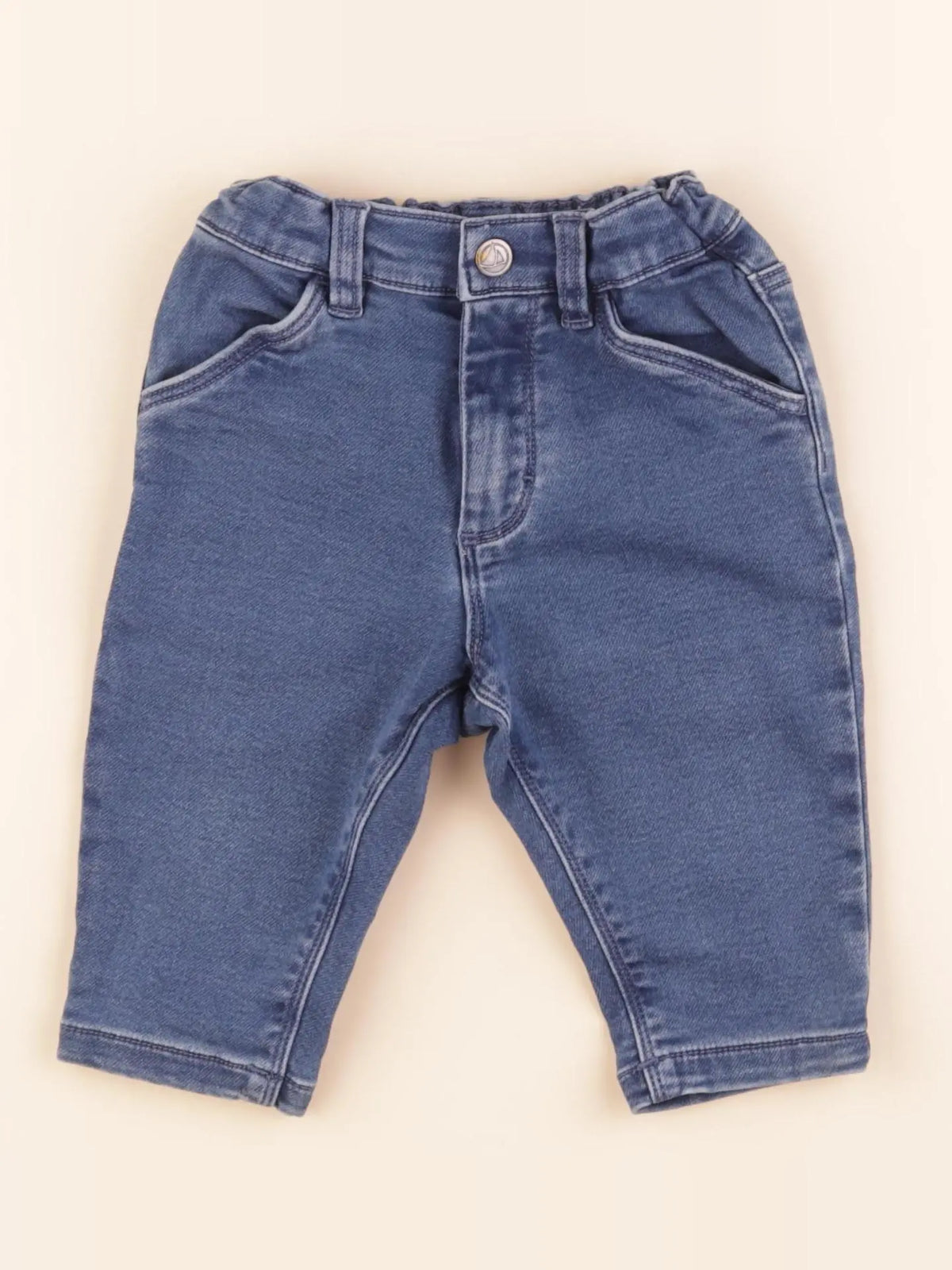 Petit Bateau - jean bleu - 12 mois