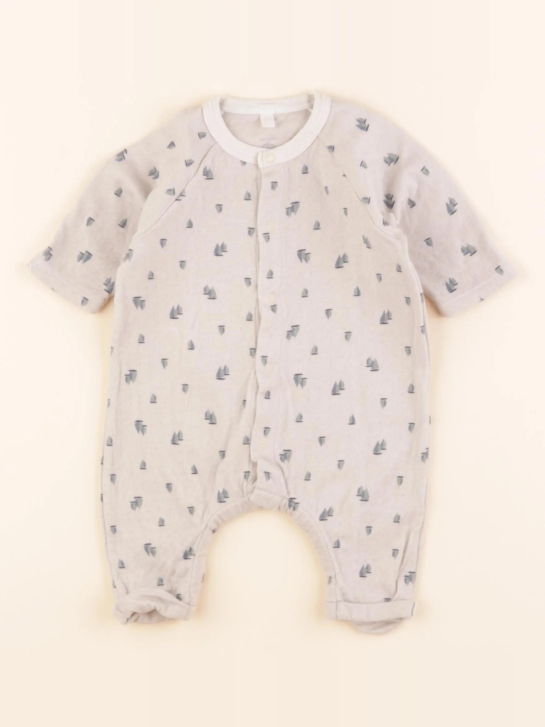Petit Bateau - pyjama coton gris - 3 mois