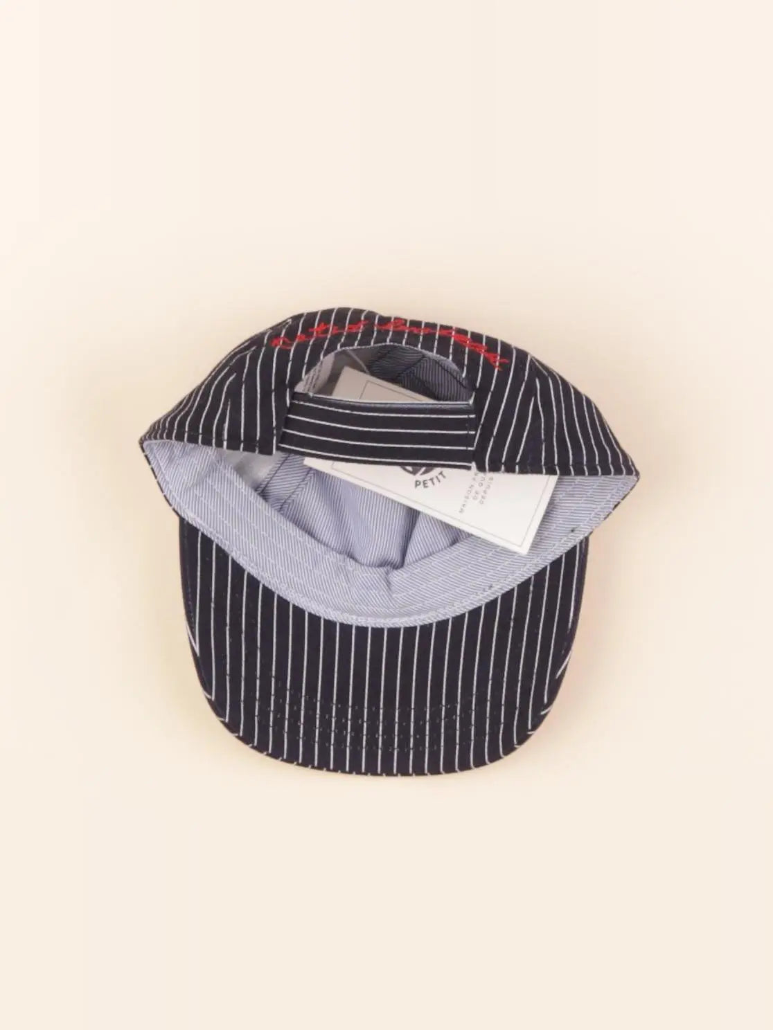 Petit Bateau - casquette bleu, blanc - 3/6 mois