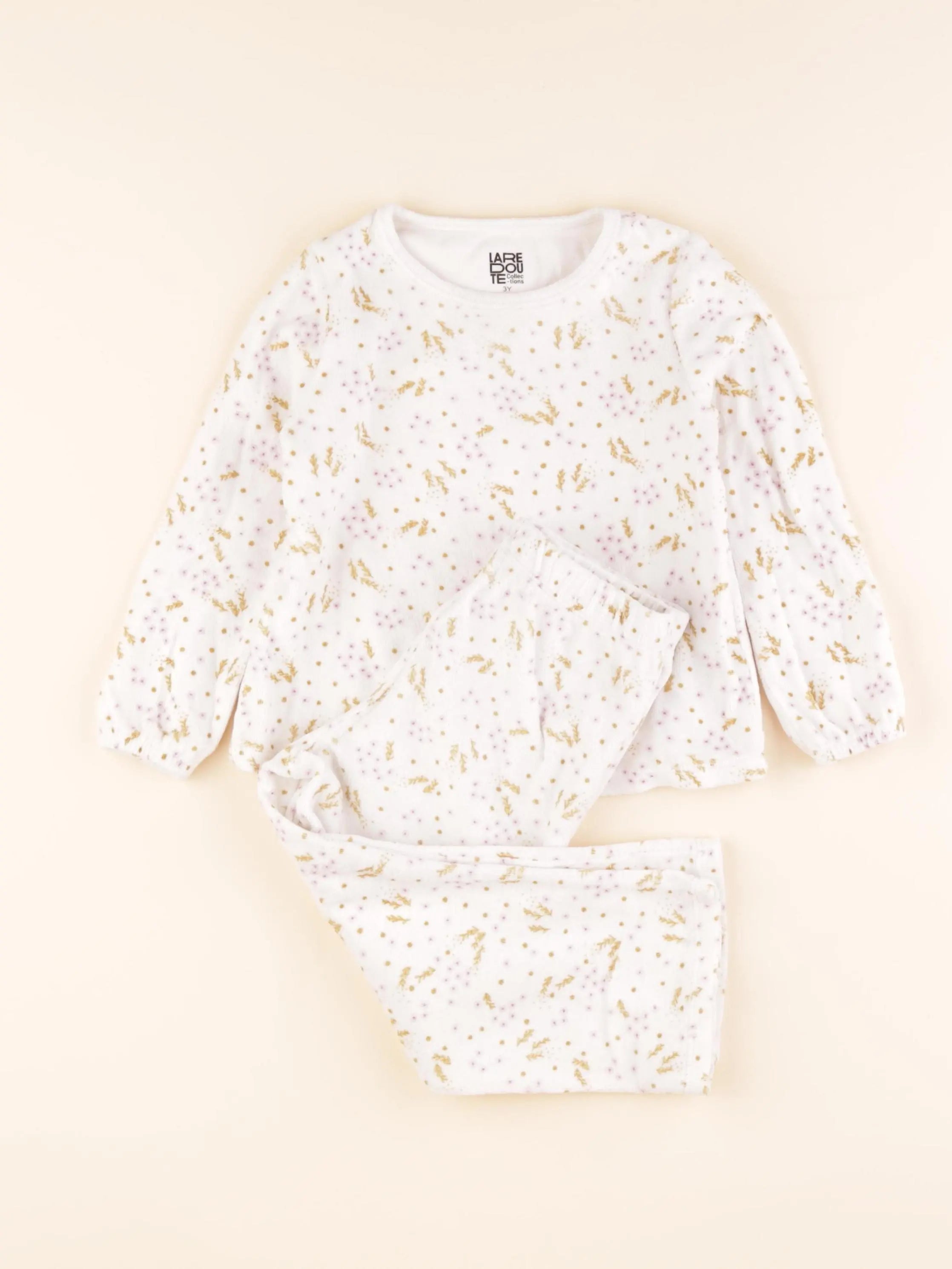 La Redoute - pyjama velours blanc - 3 ans