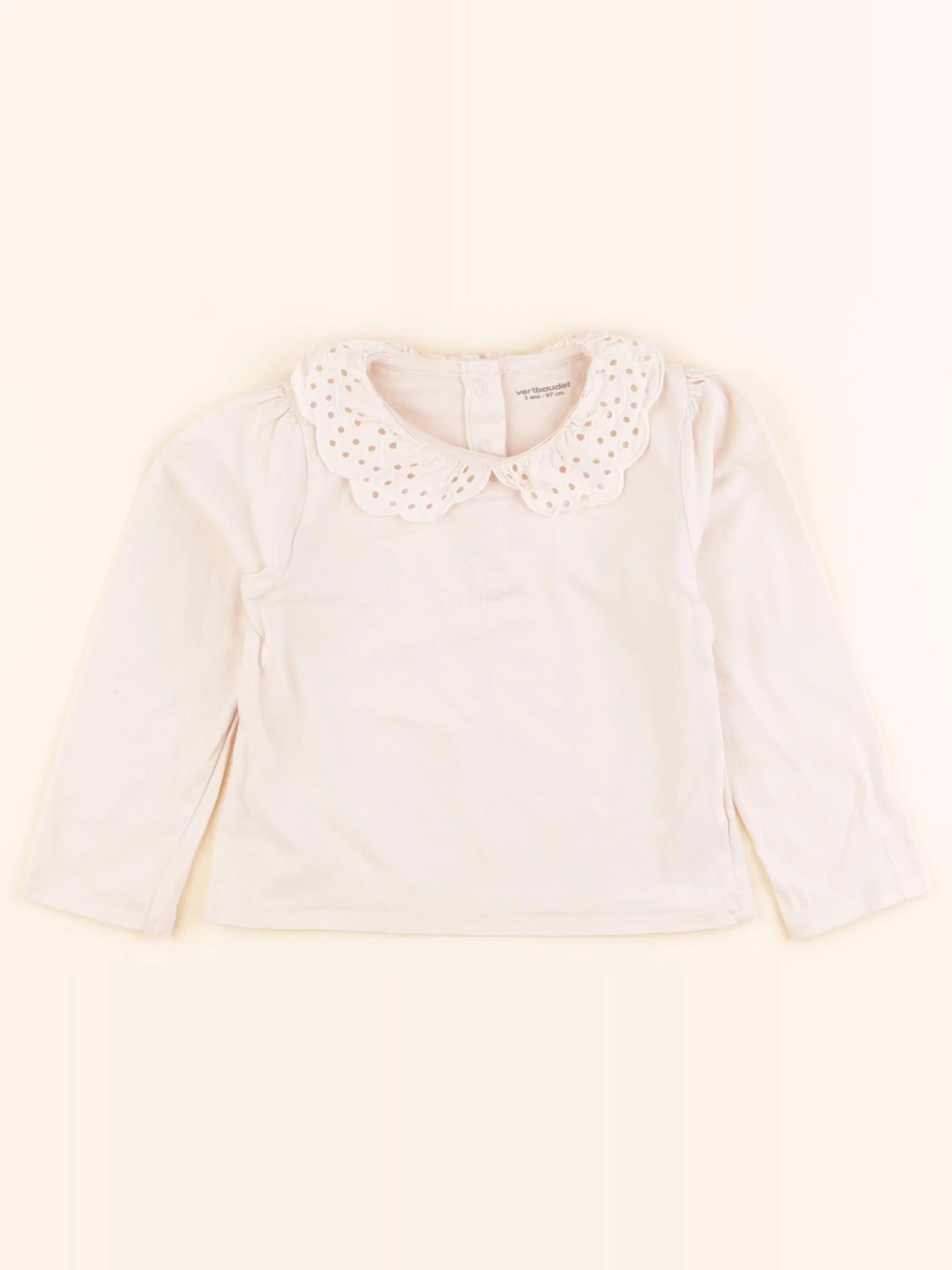 Vertbaudet - tee-shirt beige - 3 ans