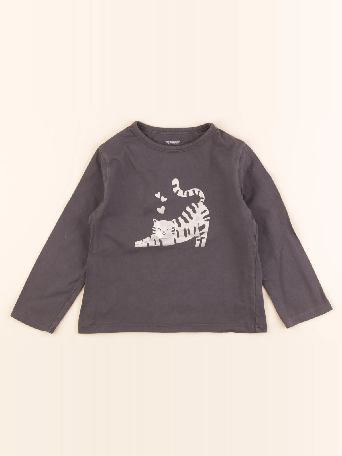 Vertbaudet - tee-shirt gris - 5 ans