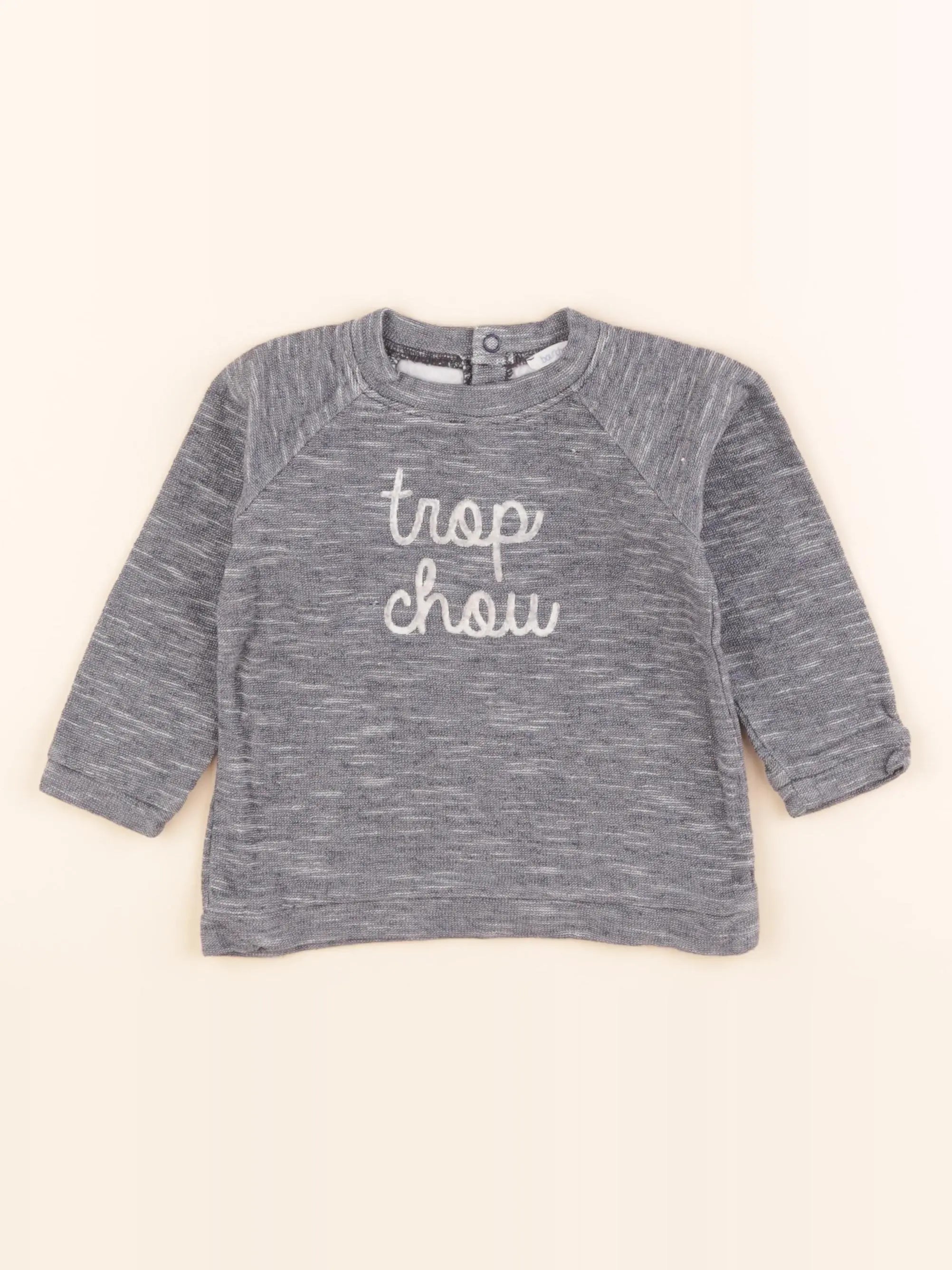 Boutchou - sweat bleu - 24 mois