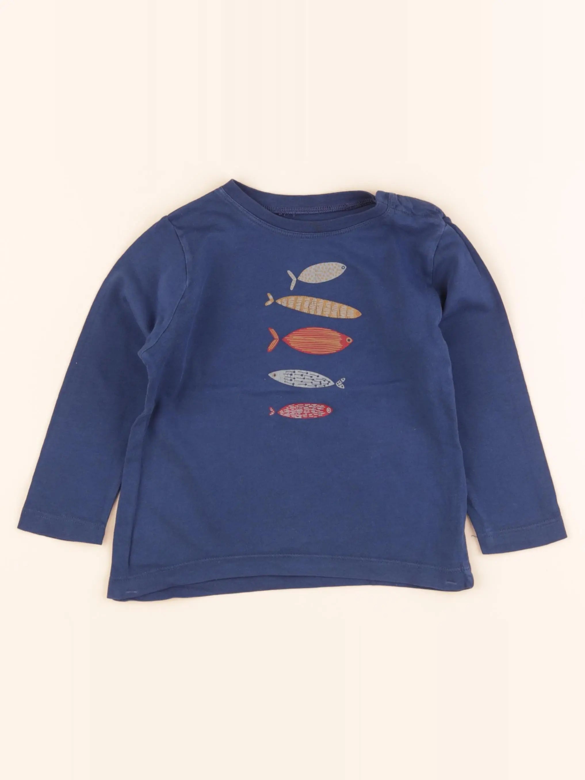 Boutchou - tee-shirt bleu - 24 mois