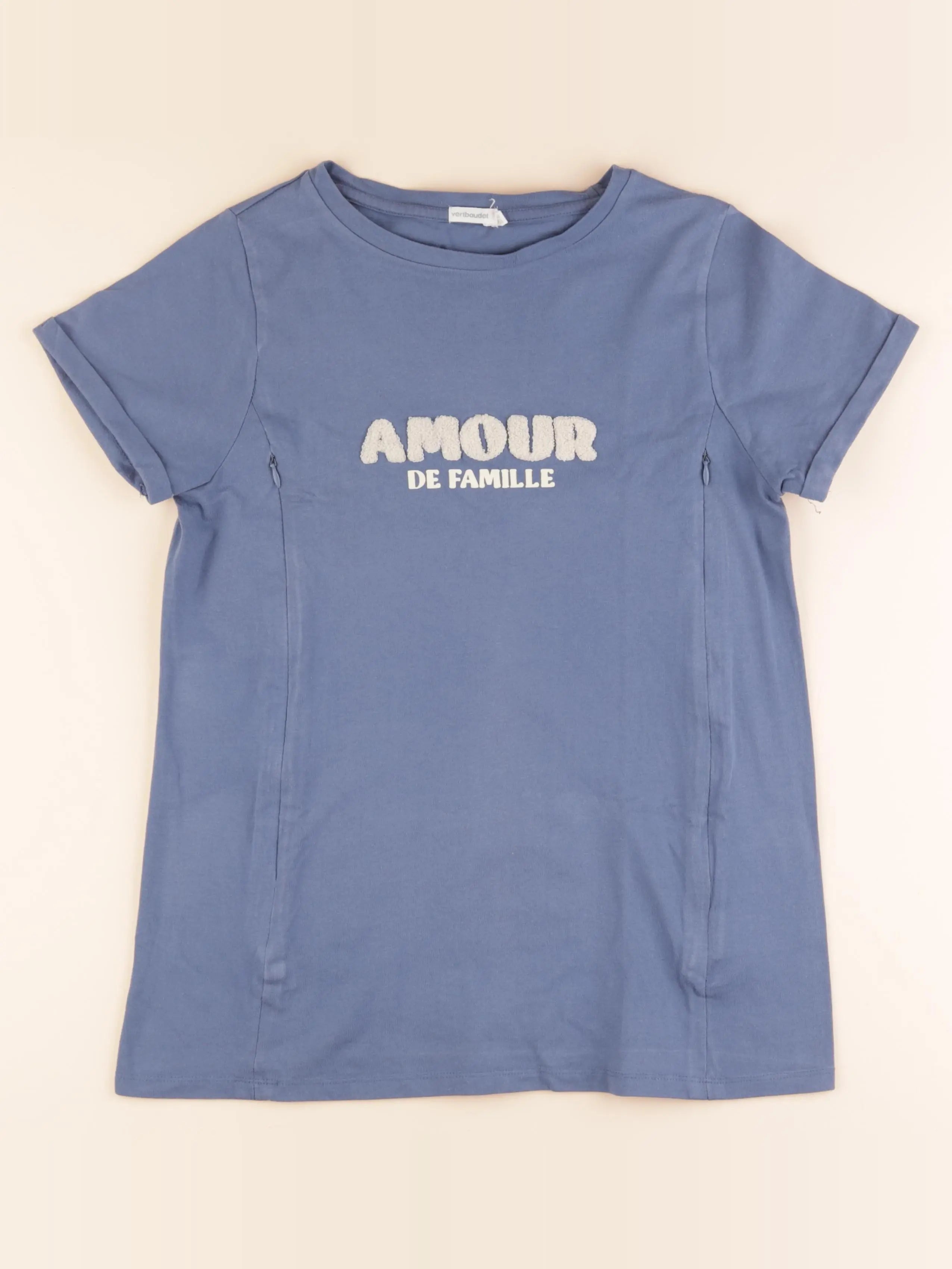Vertbaudet - tee-shirt allaitement bleu - 34 à 36