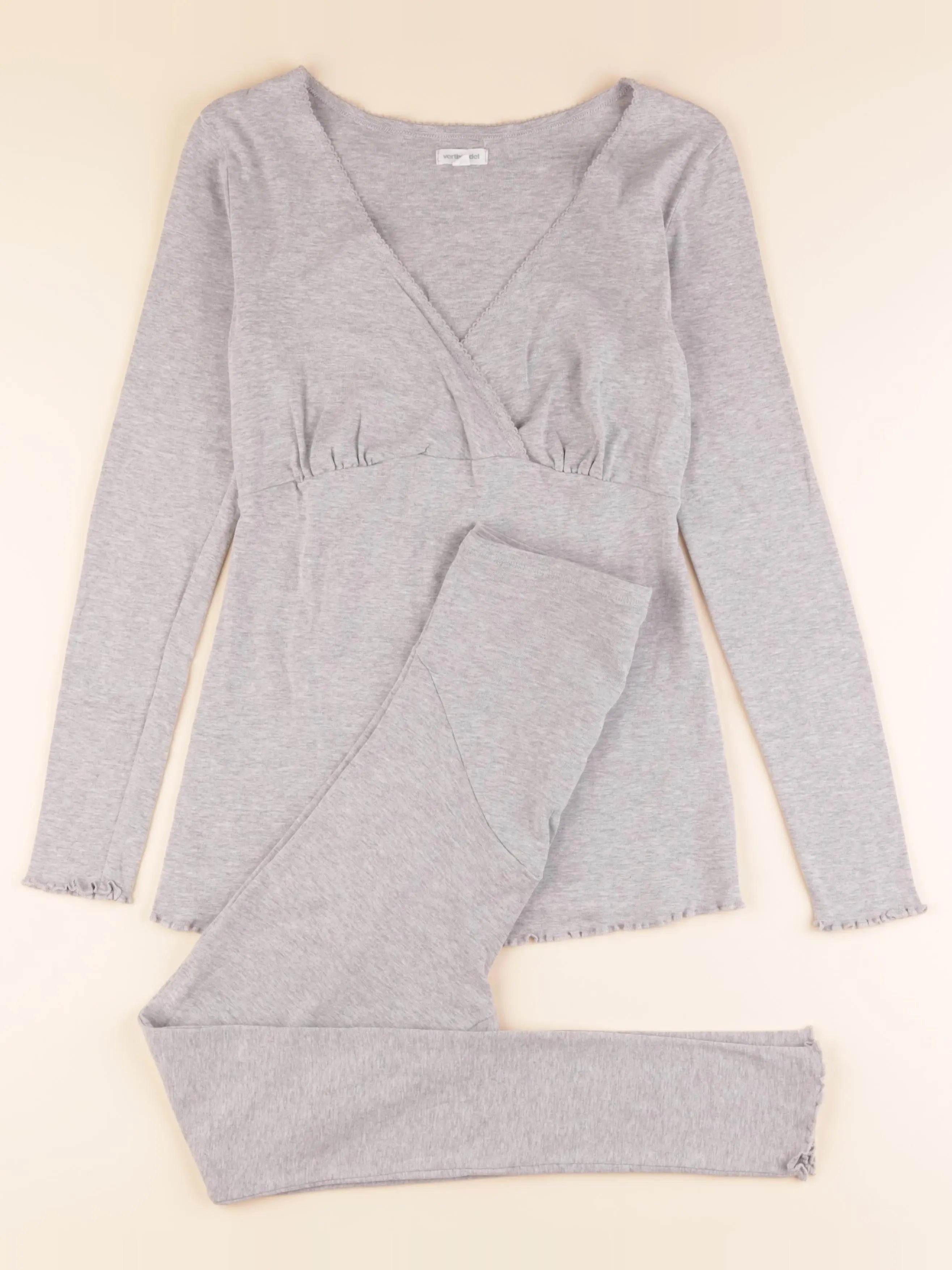 Vertbaudet - pyjama allaitement coton gris - 34 à 36