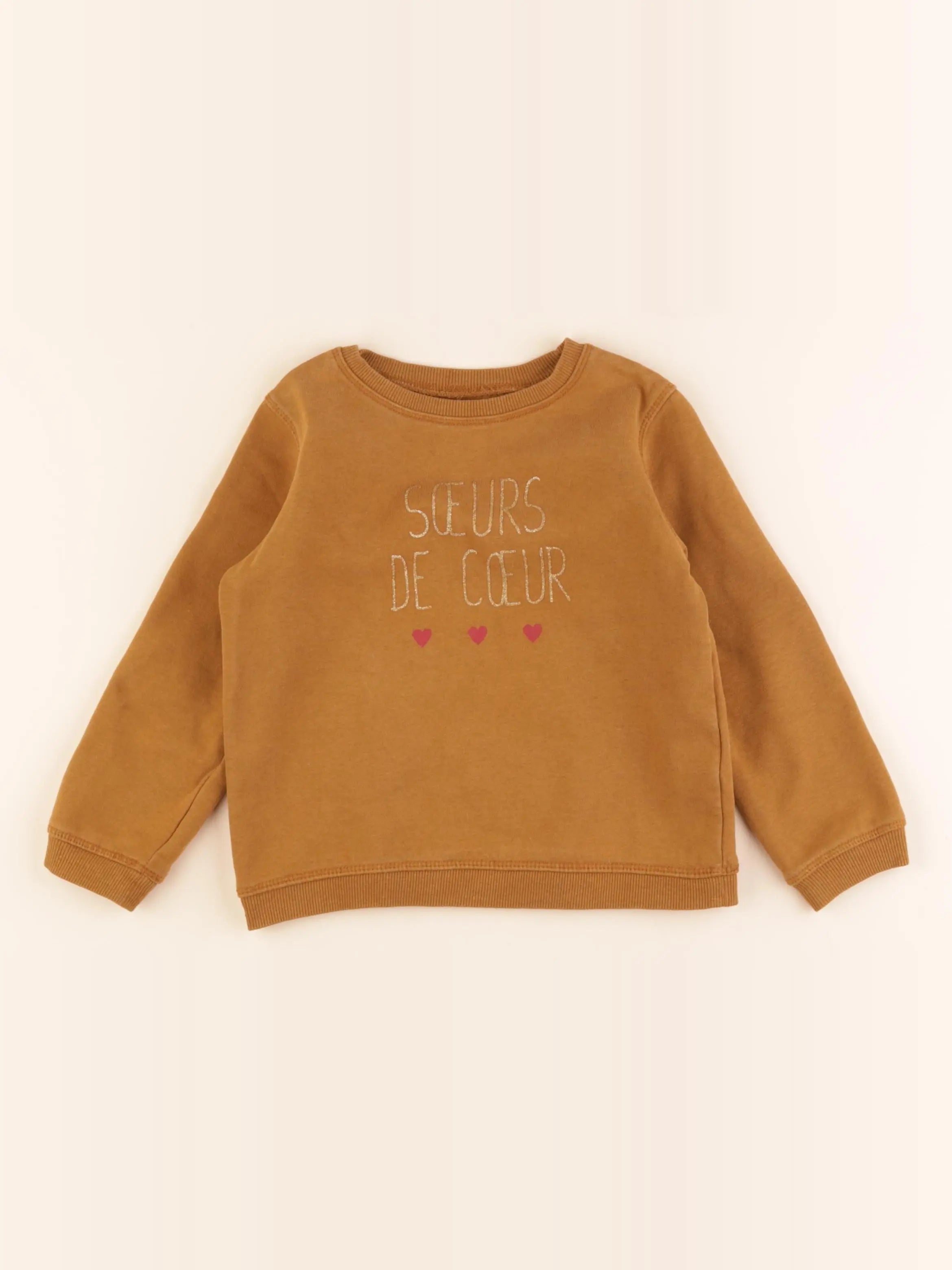 Vertbaudet - sweat marron - 4 ans