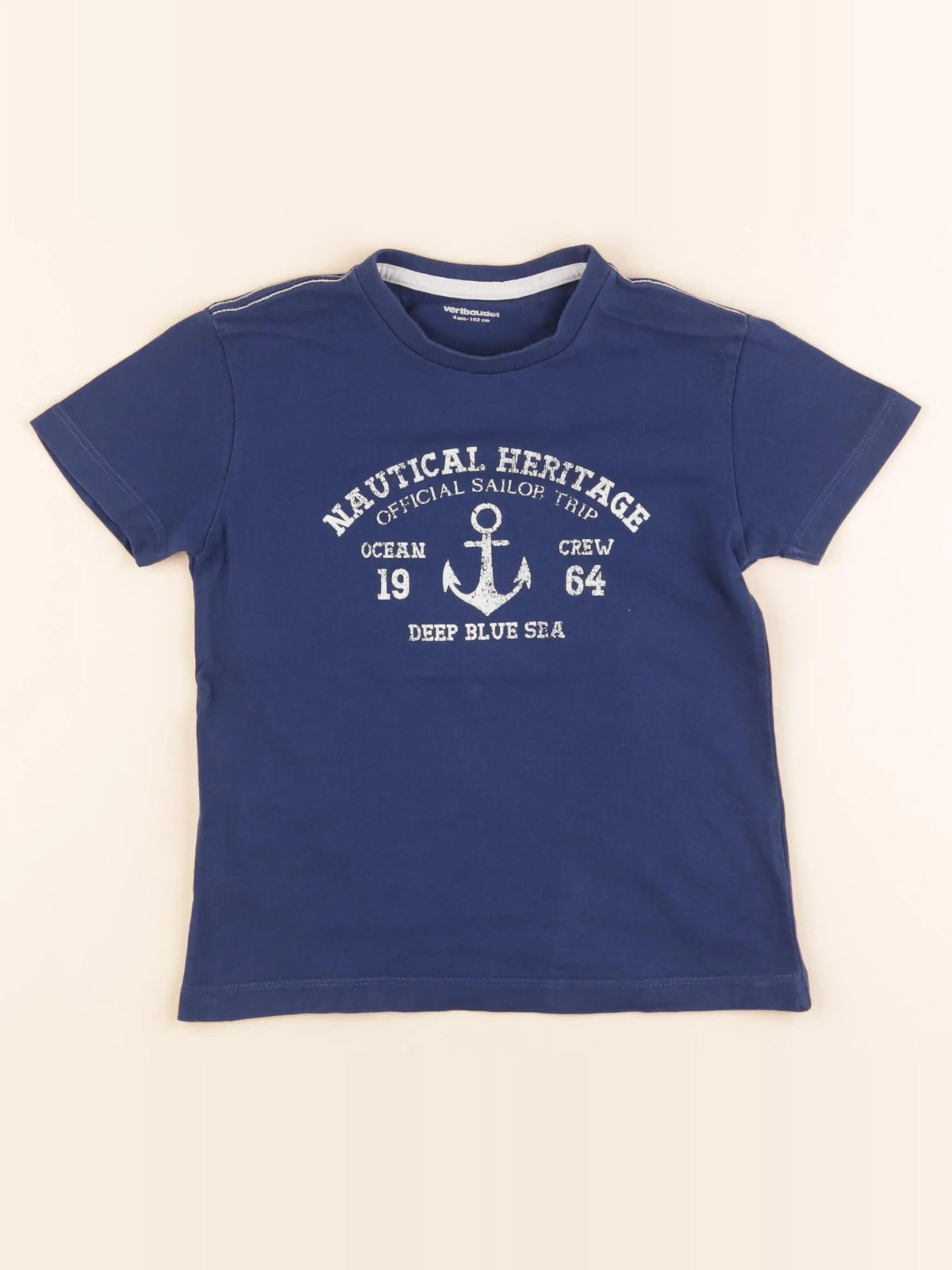Vertbaudet - tee-shirt bleu - 4 ans