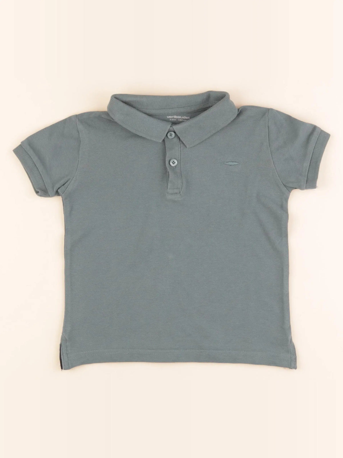 Vertbaudet - polo vert - 4 ans