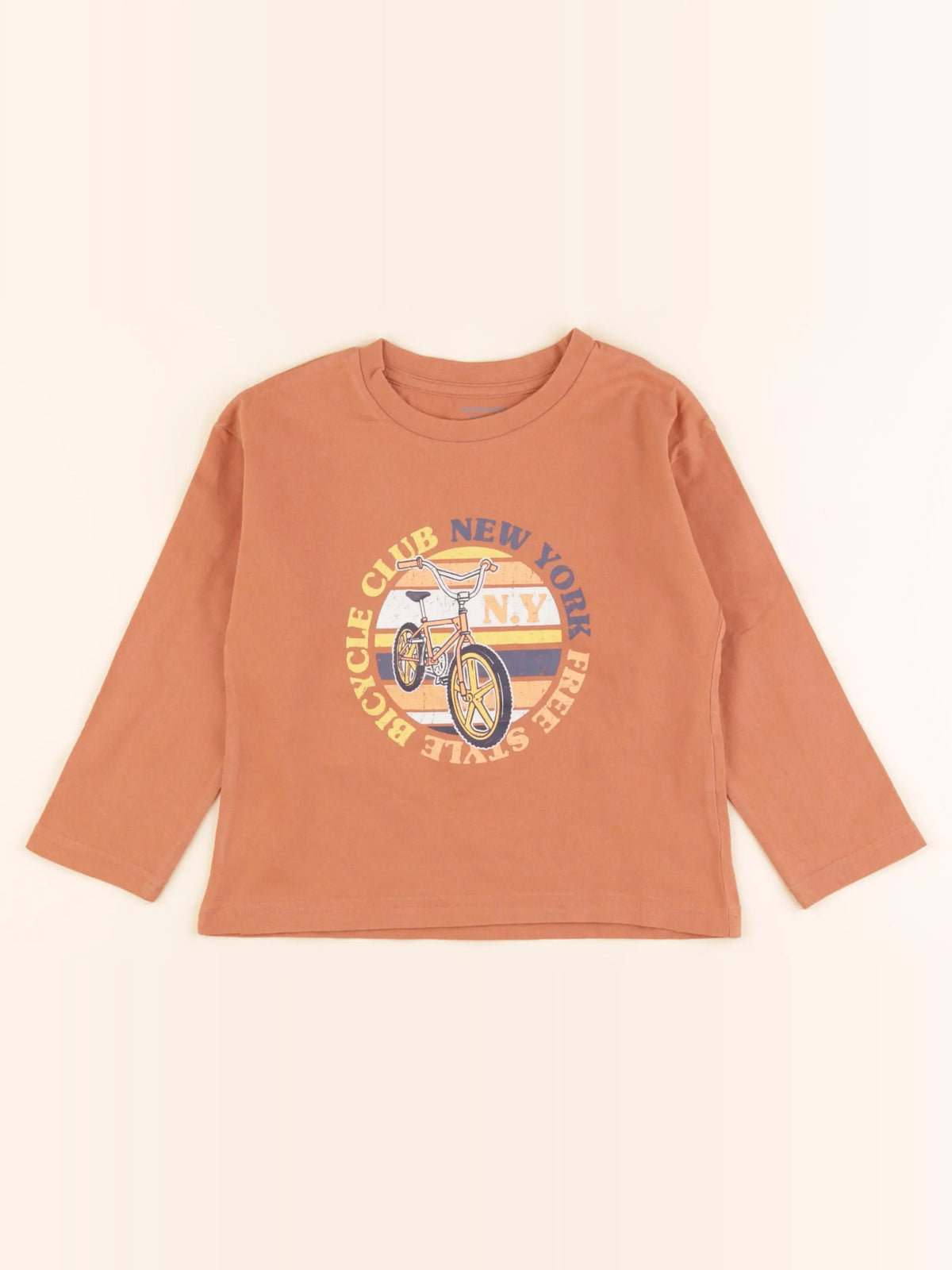 Vertbaudet - tee-shirt marron - 4 ans