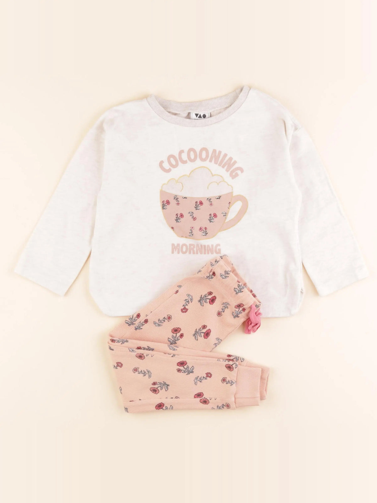 Tape à l'oeil - pyjama coton blanc, rose - 2 ans