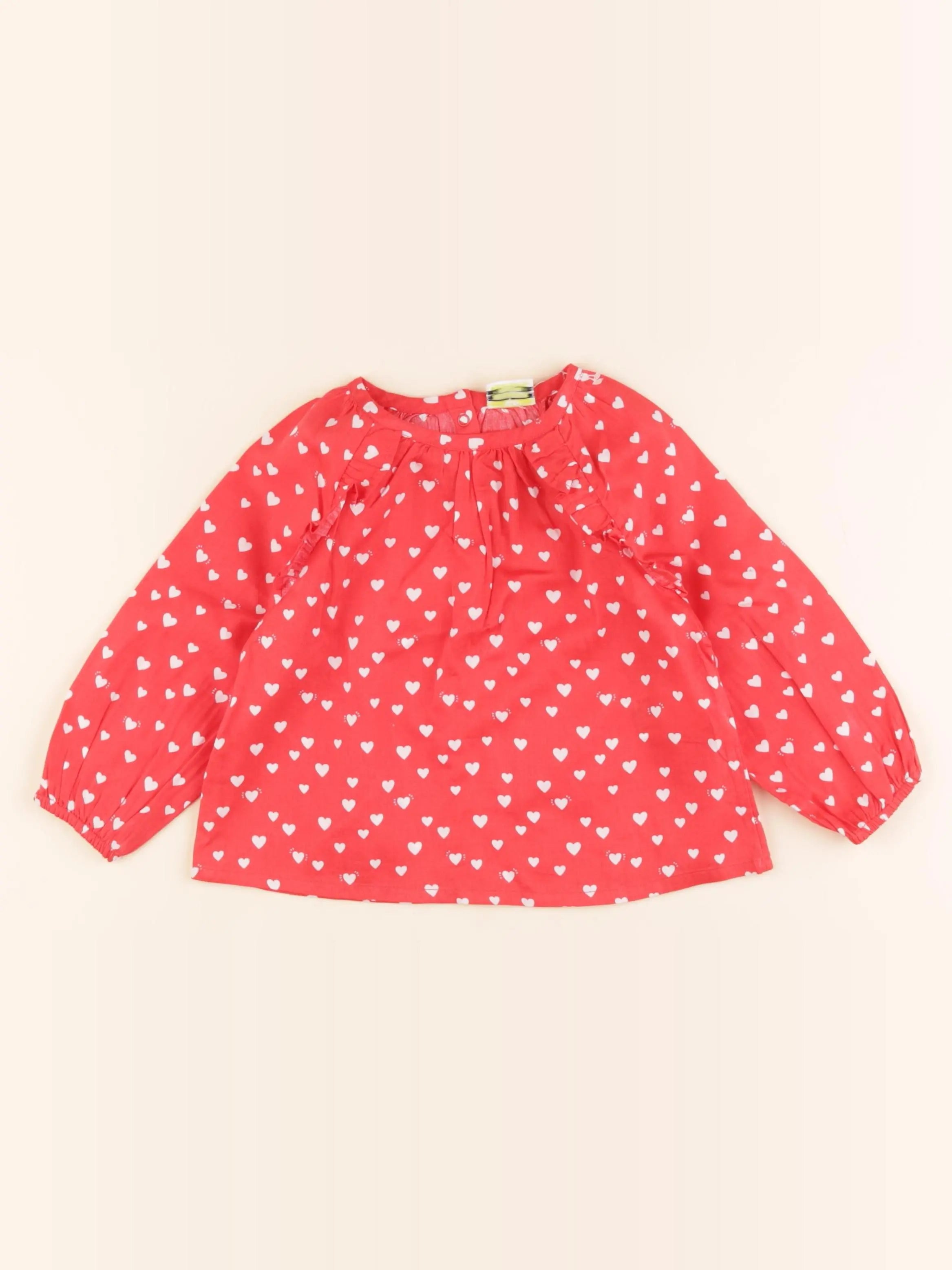 Tape à l'oeil - blouse rouge - 18 mois
