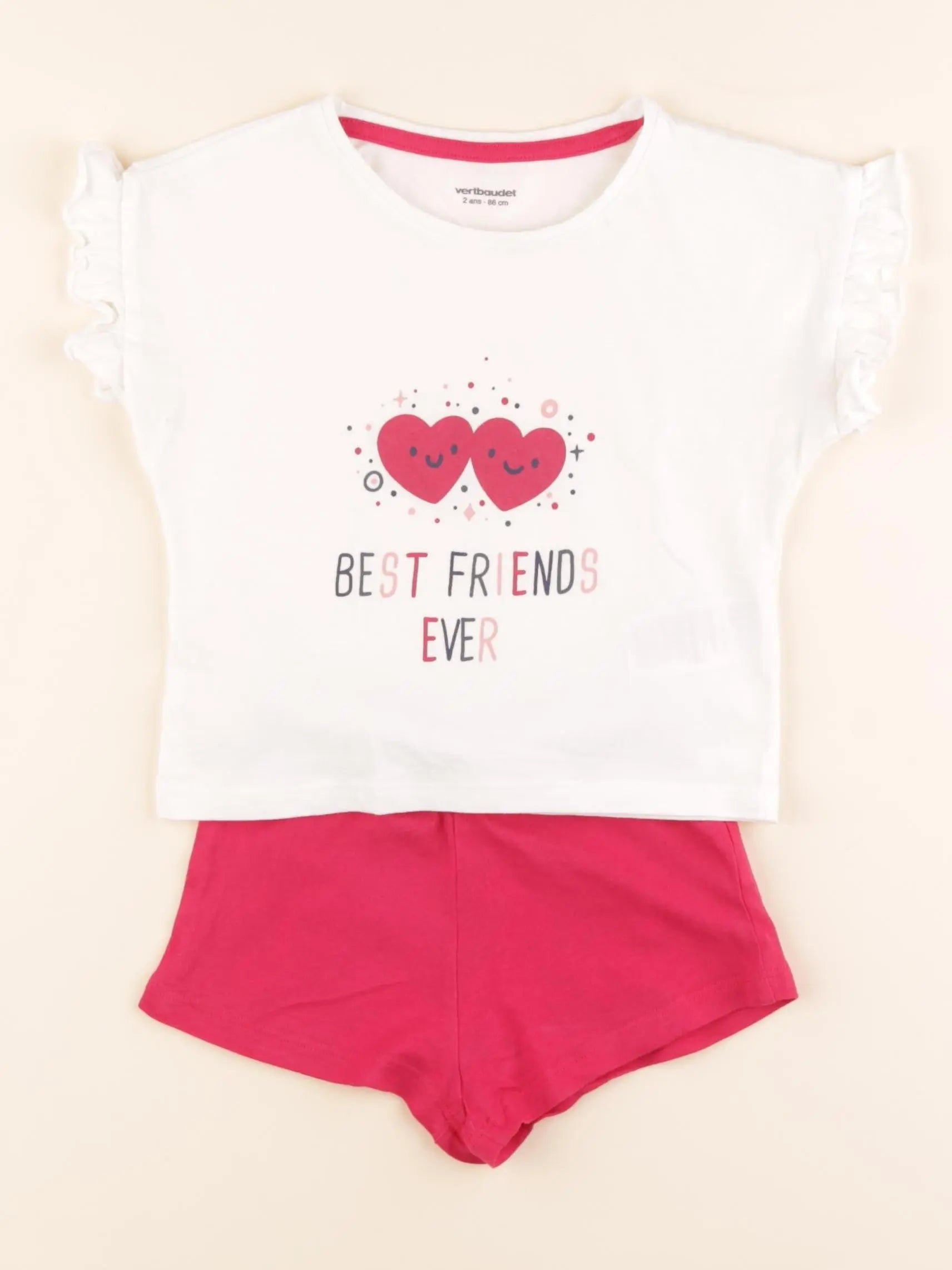 Vertbaudet - pyjama coton multicolore - 2 ans
