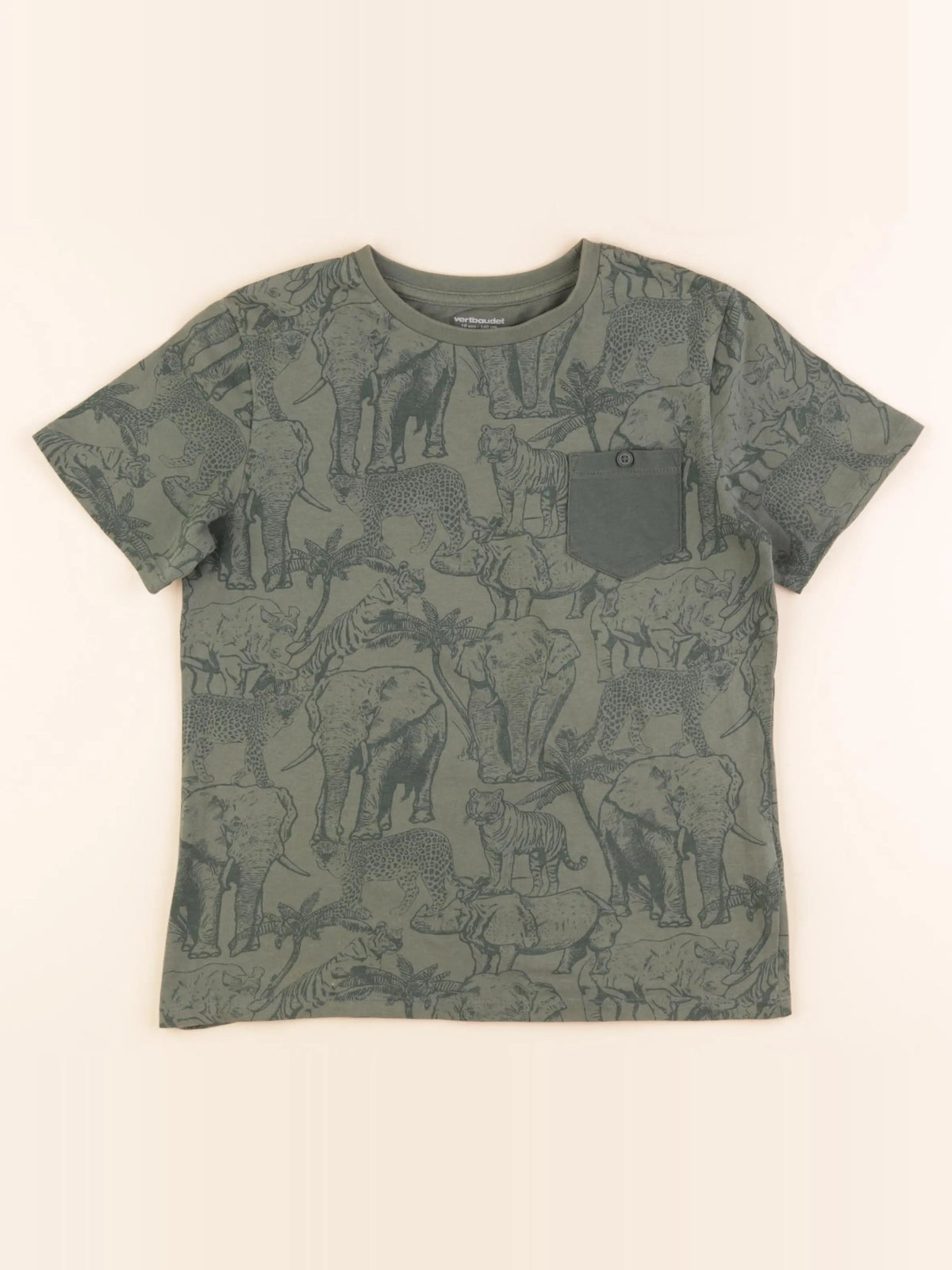 Vertbaudet - tee-shirt vert - 10 ans