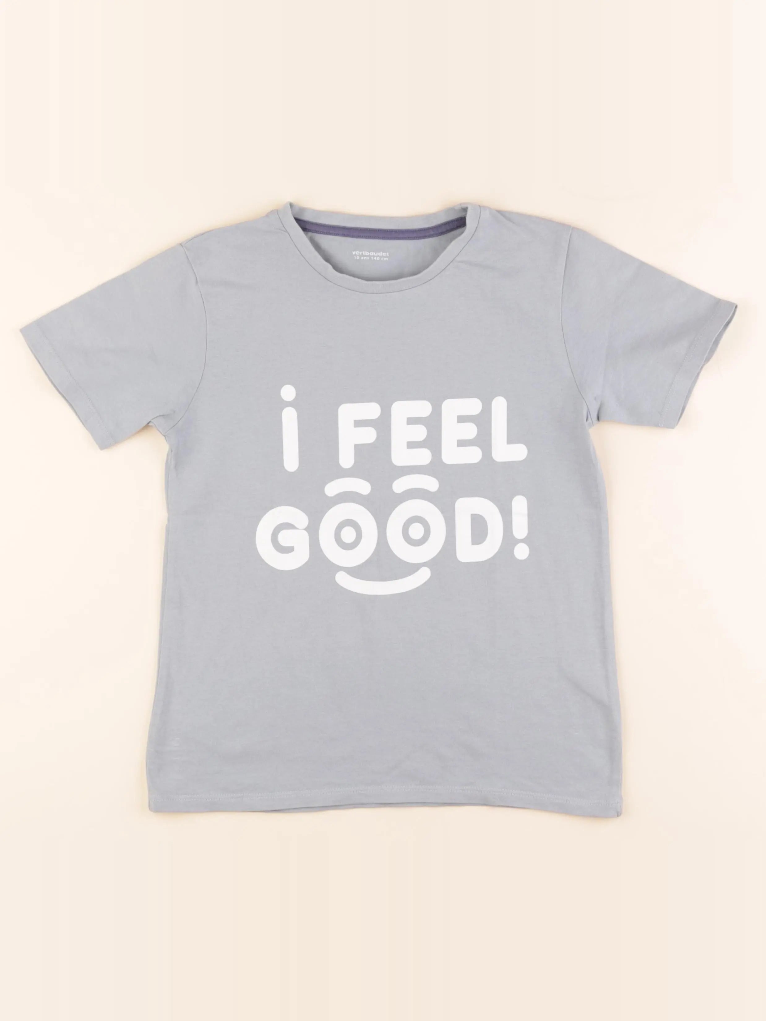 Vertbaudet - tee-shirt bleu - 10 ans