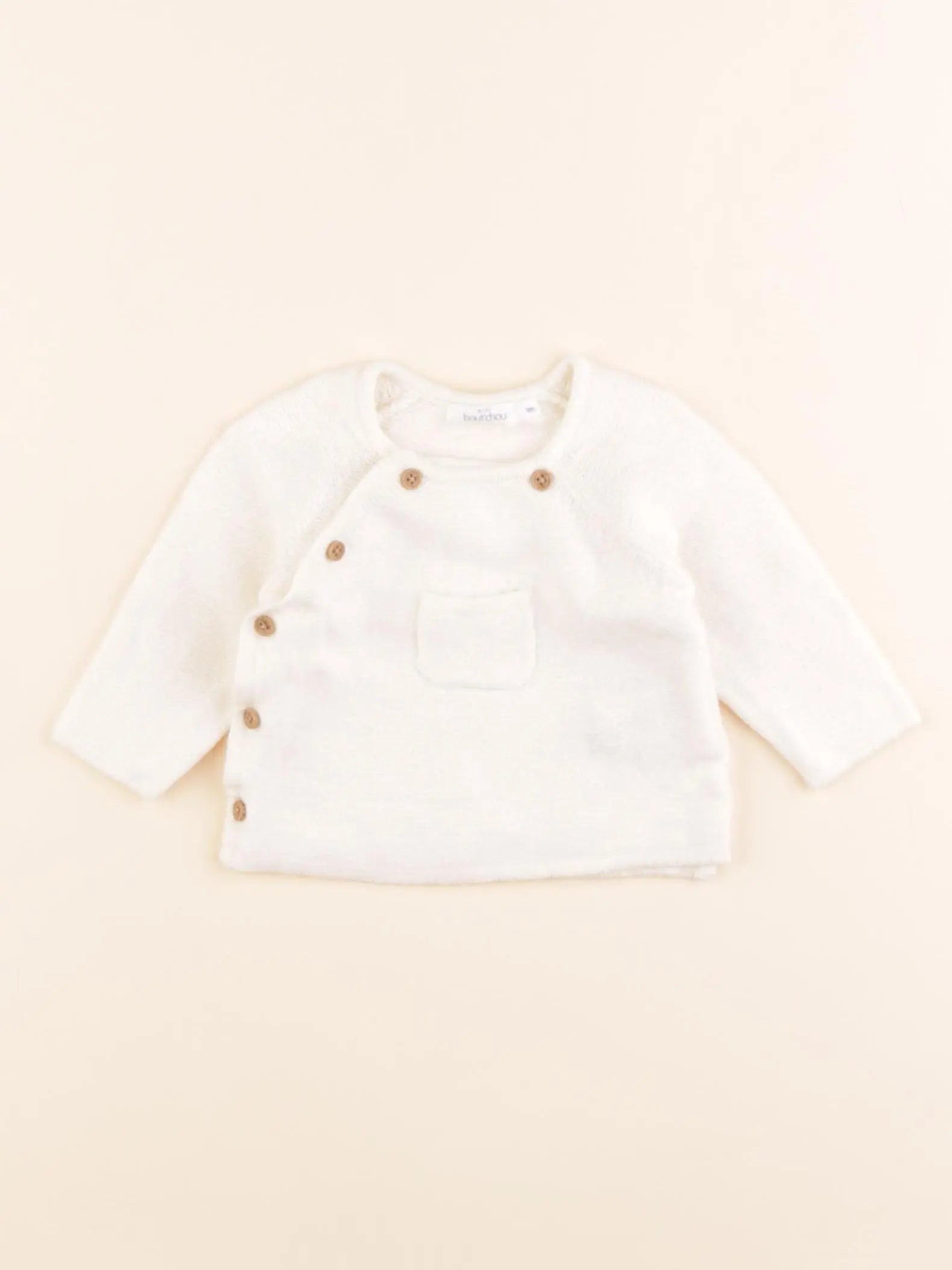 Boutchou - pull blanc - 1 mois