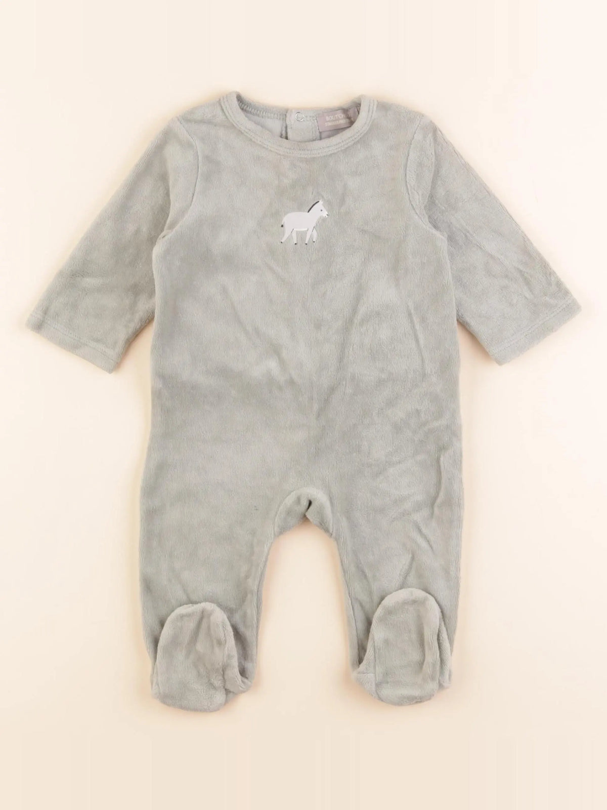 Boutchou - pyjama velours vert - 6 mois