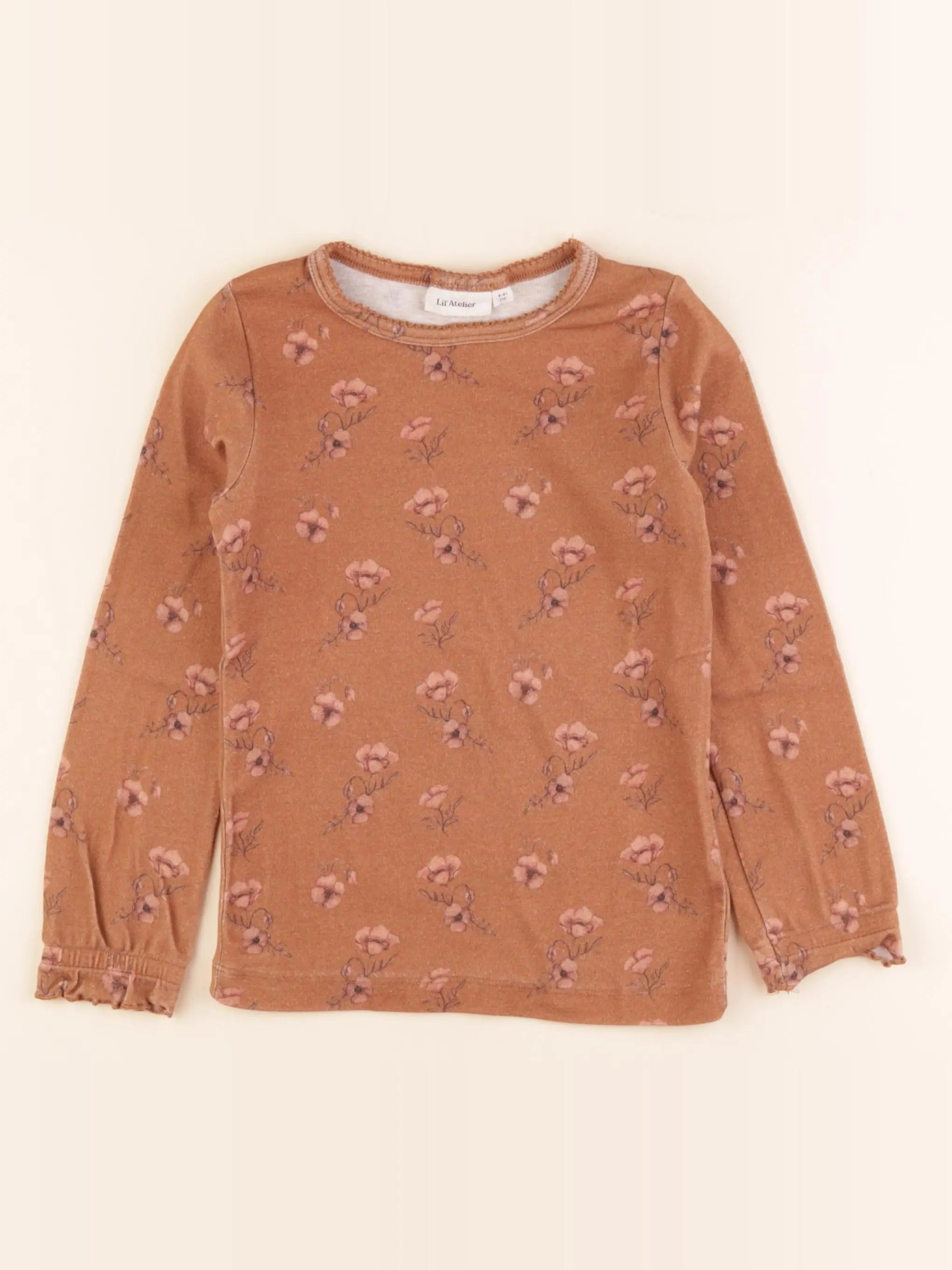 Lil'Atelier - tee-shirt marron - 4/5 ans