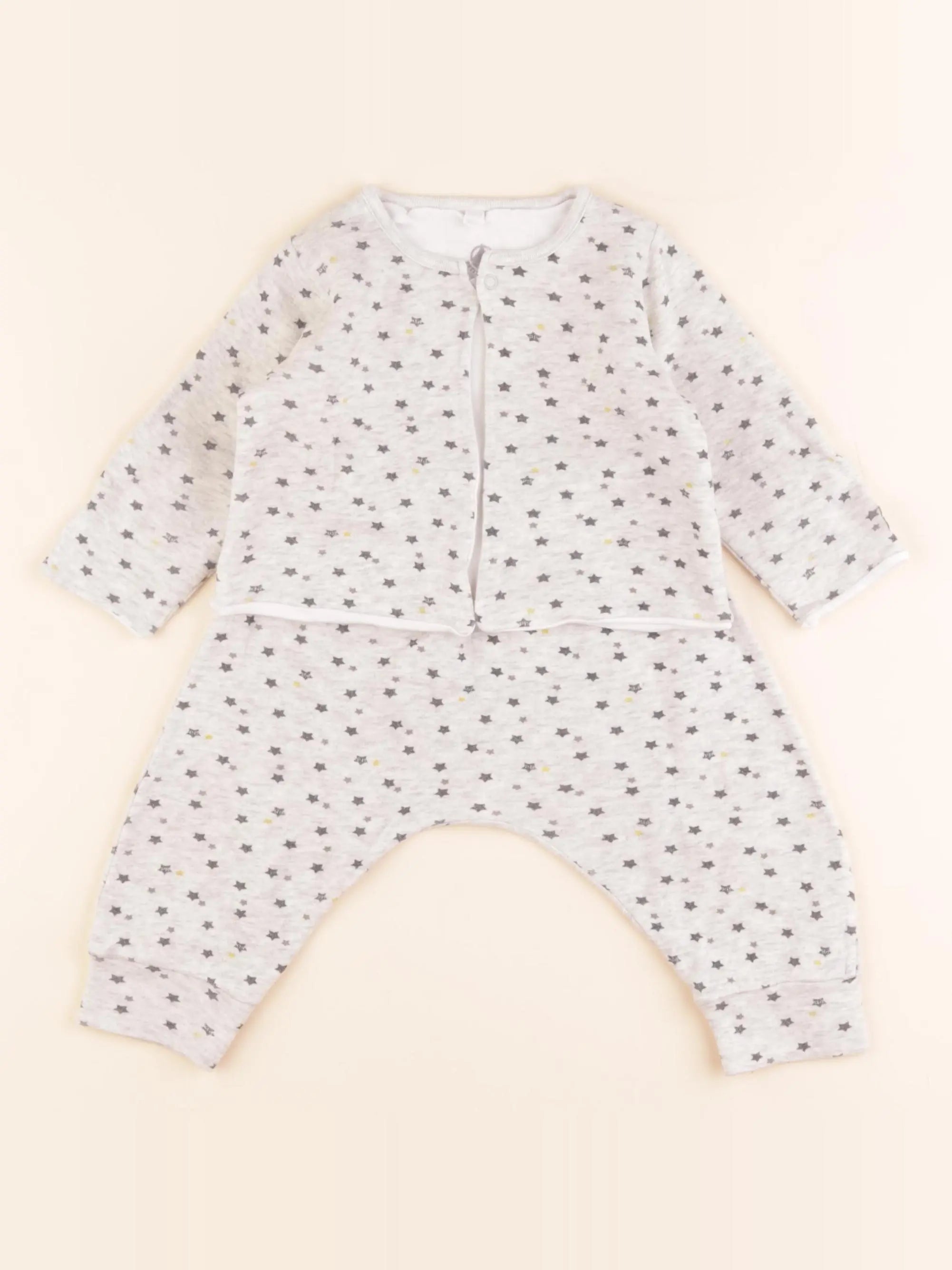 Petit Bateau - ensemble gris - 12 mois