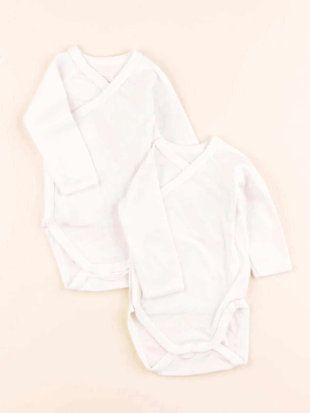Petit Bateau - lot de 2 bodies en coton blanc - 1 mois