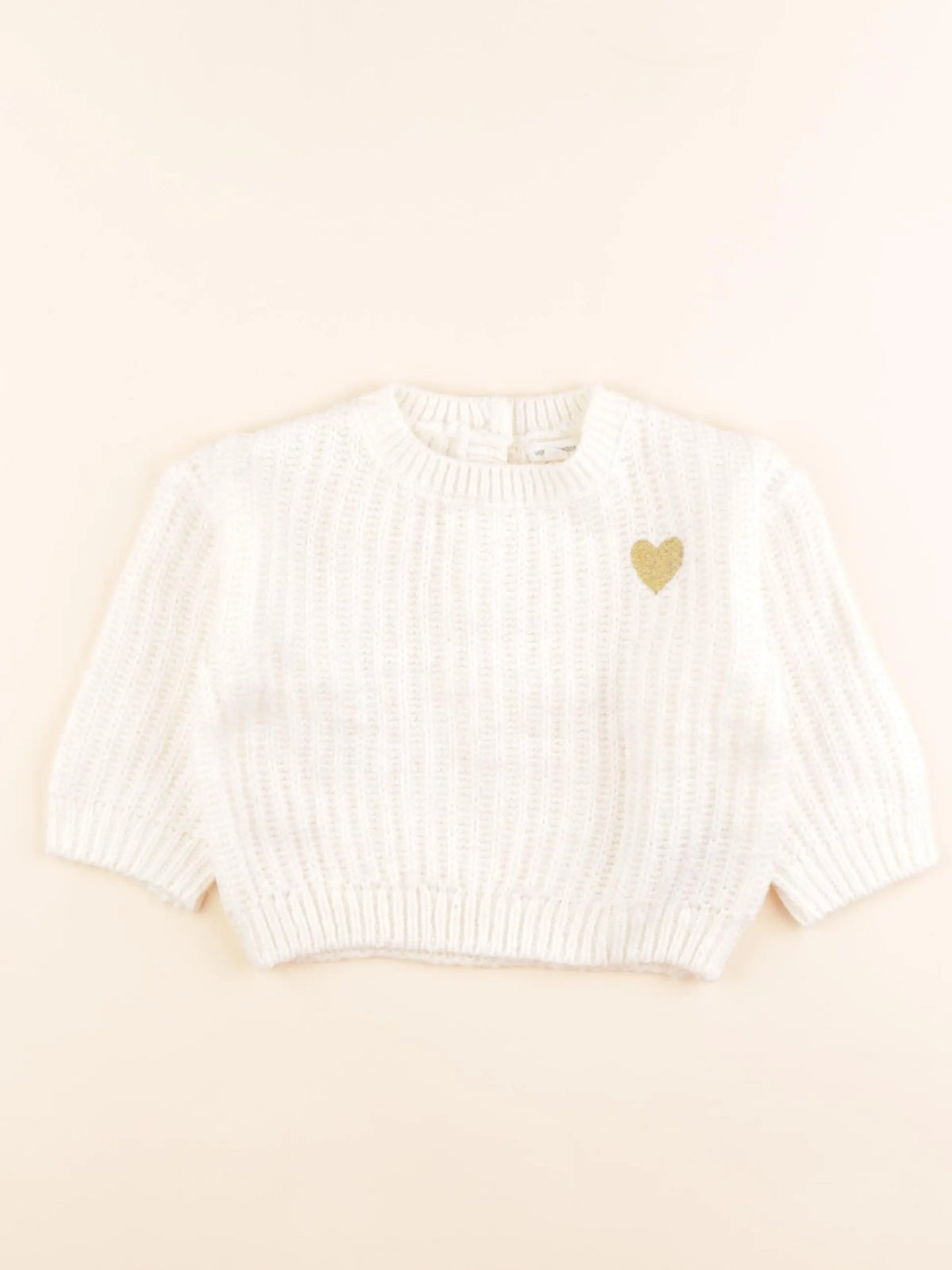 Vertbaudet - pull blanc - 18 mois