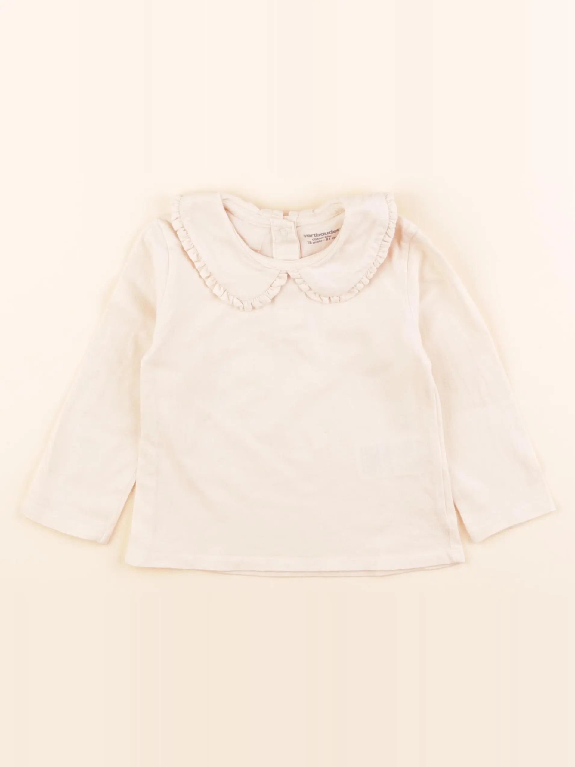 Vertbaudet - tee-shirt beige - 18 mois