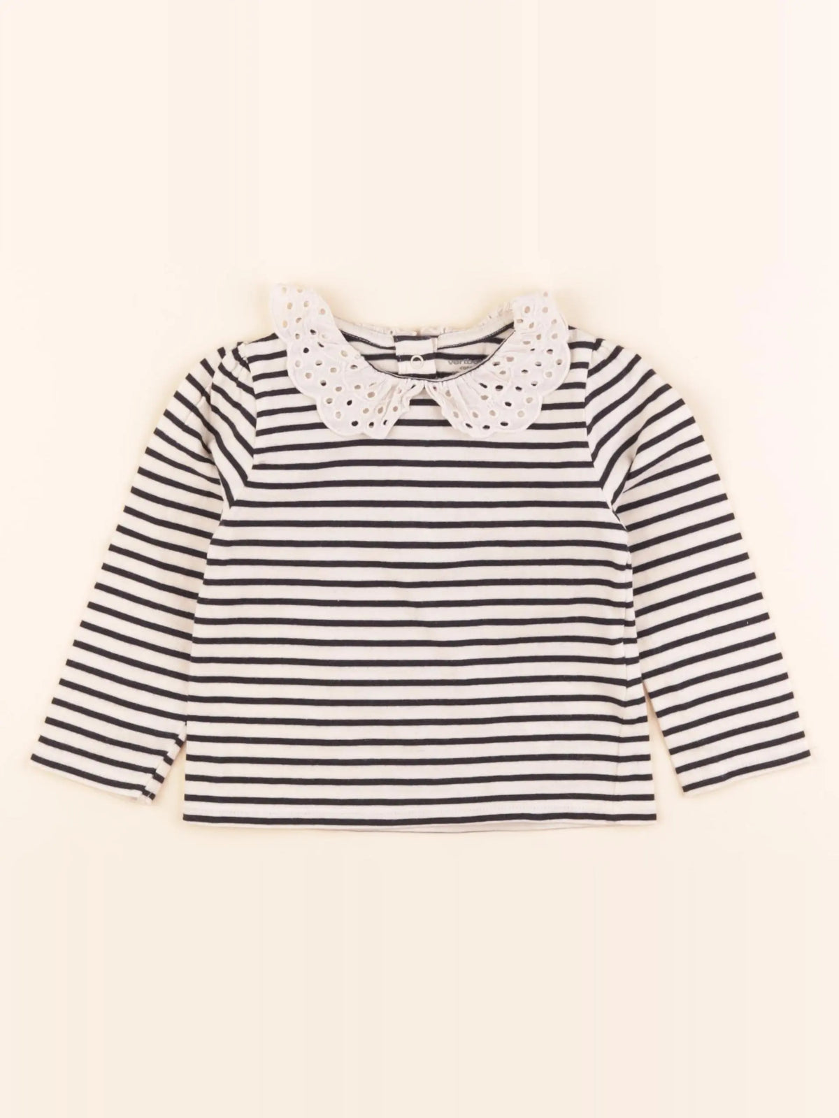 Vertbaudet - tee-shirt beige, bleu - 18 mois