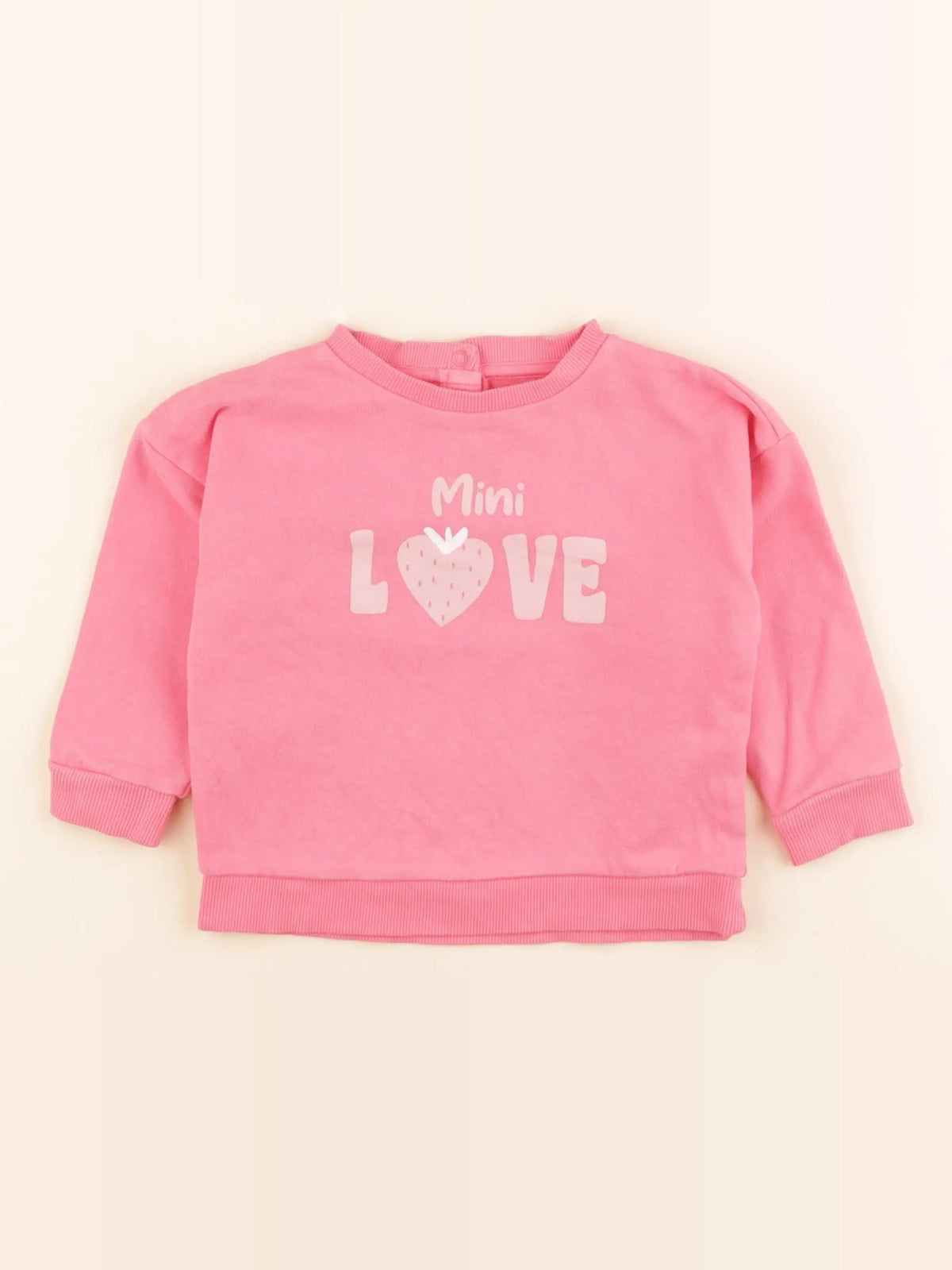 Vertbaudet - sweat rose - 18 mois