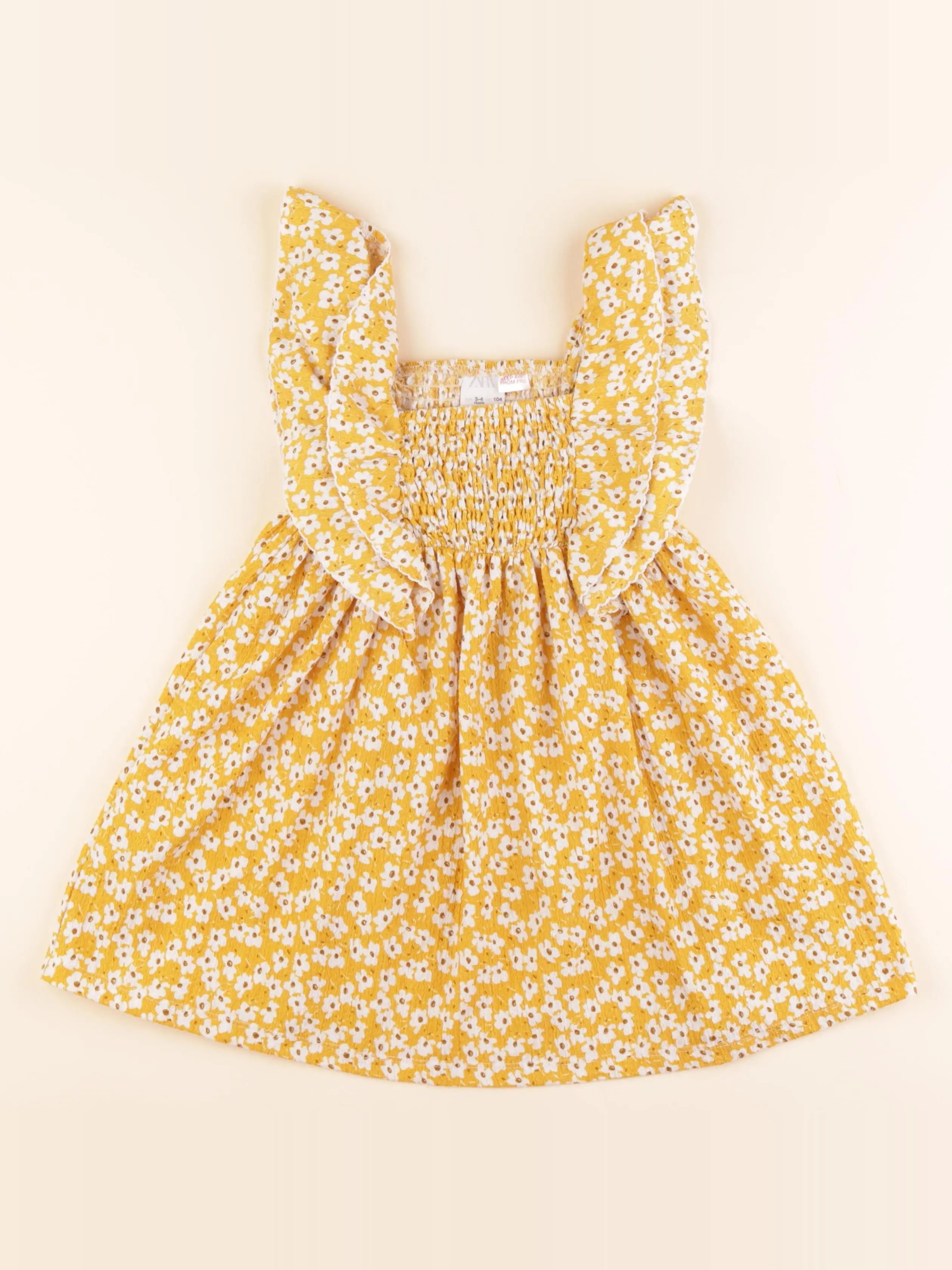 Zara - robe jaune - 3/4 ans