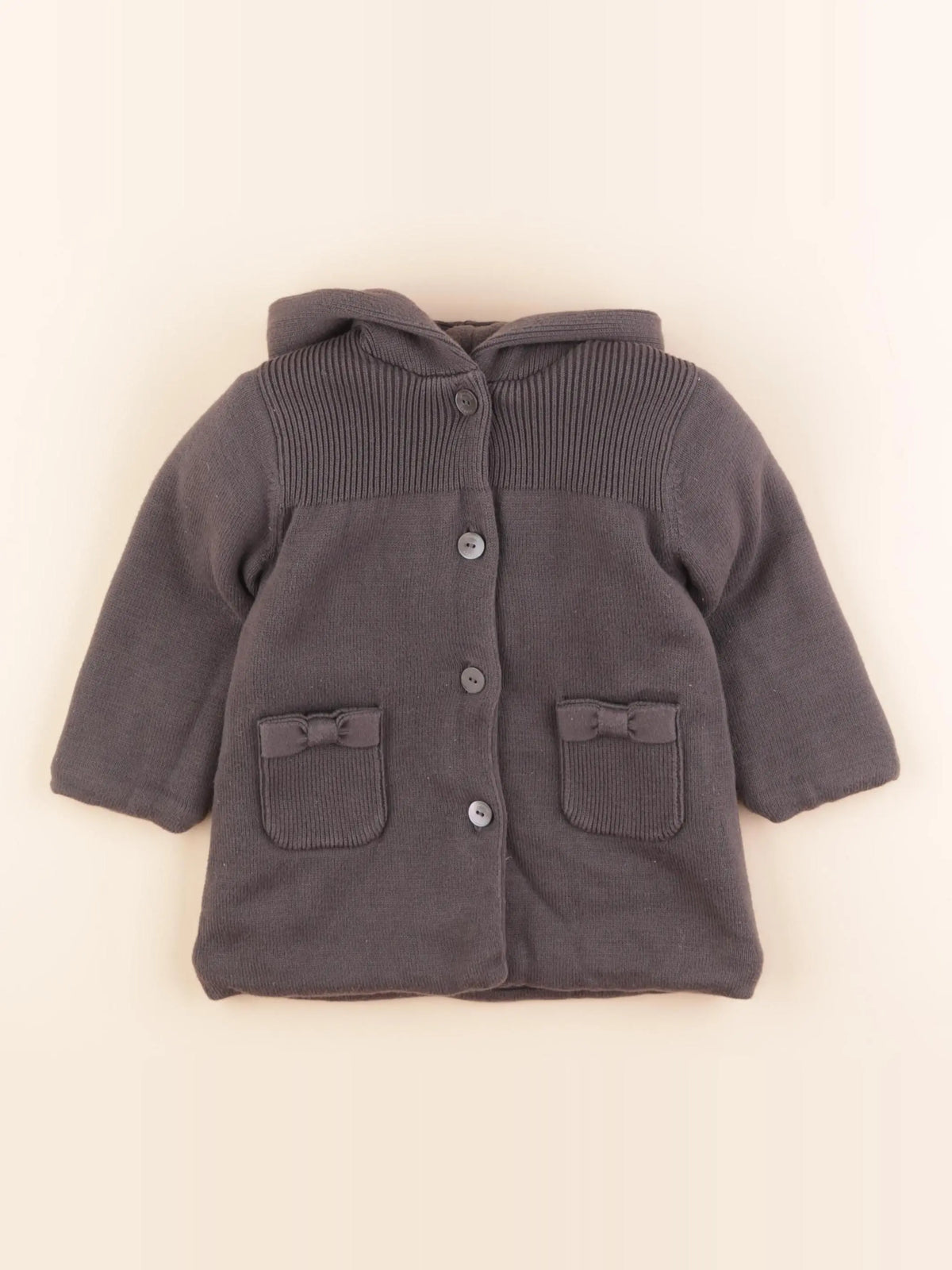 Jacadi - veste doublé gris - 12 mois