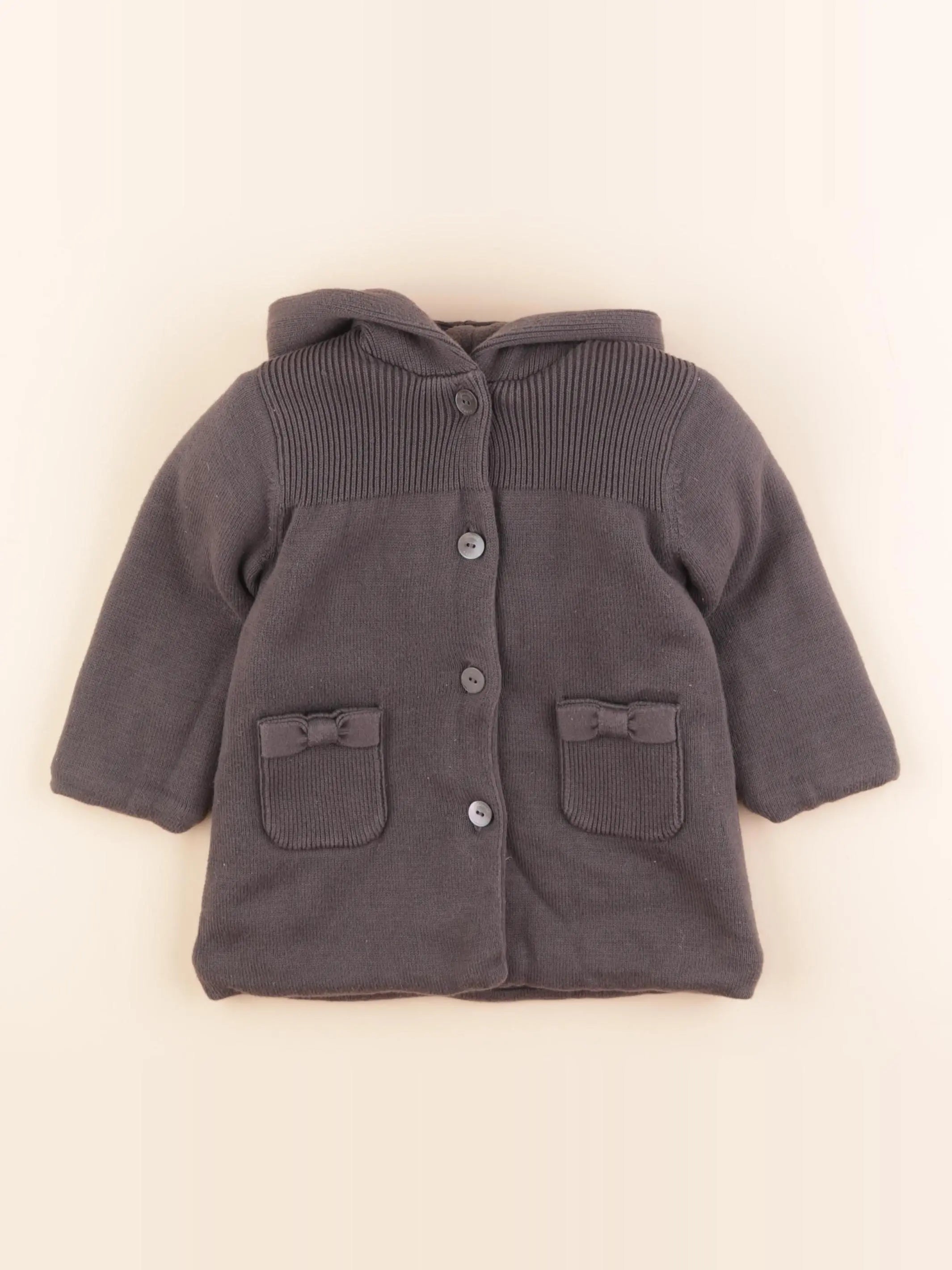 Jacadi - veste doublé gris - 12 mois