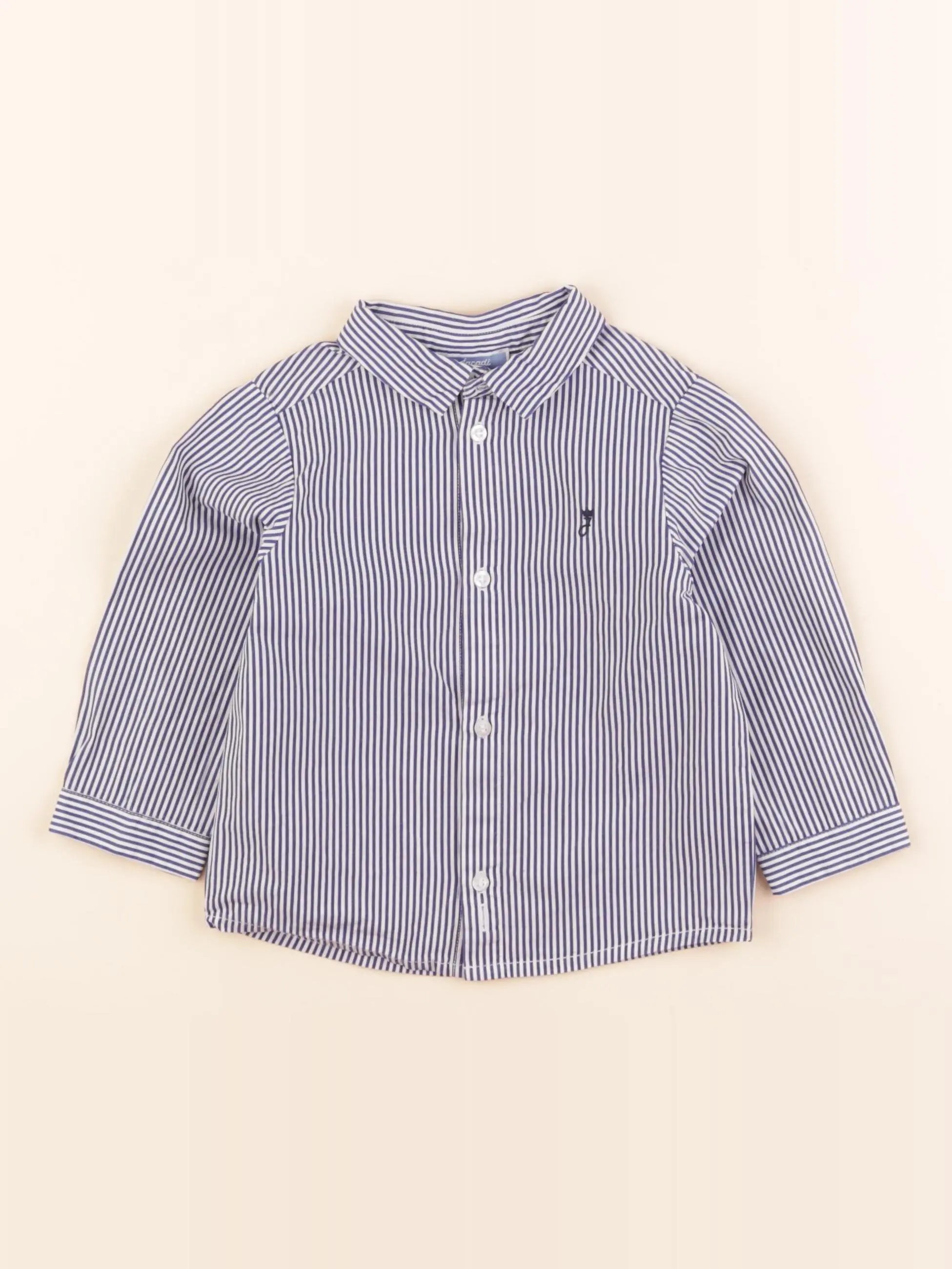 Jacadi - chemise bleu, blanc - 18 mois