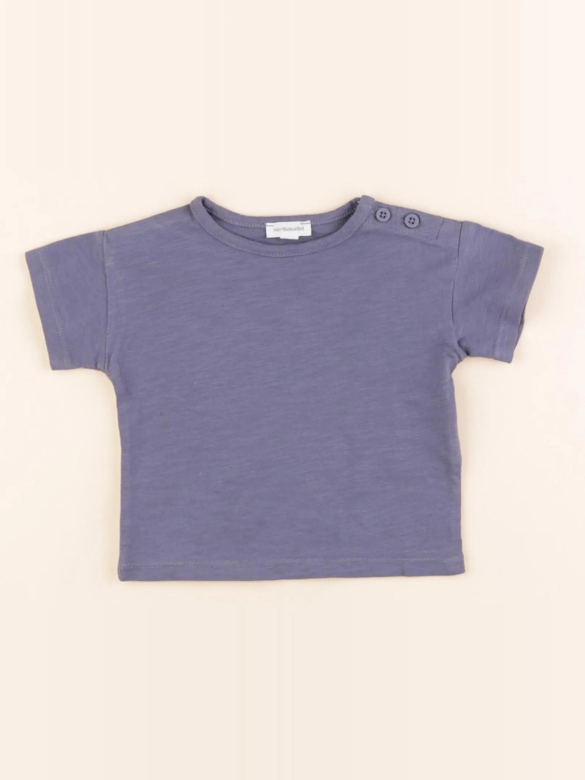 Vertbaudet - tee-shirt bleu - 6 mois