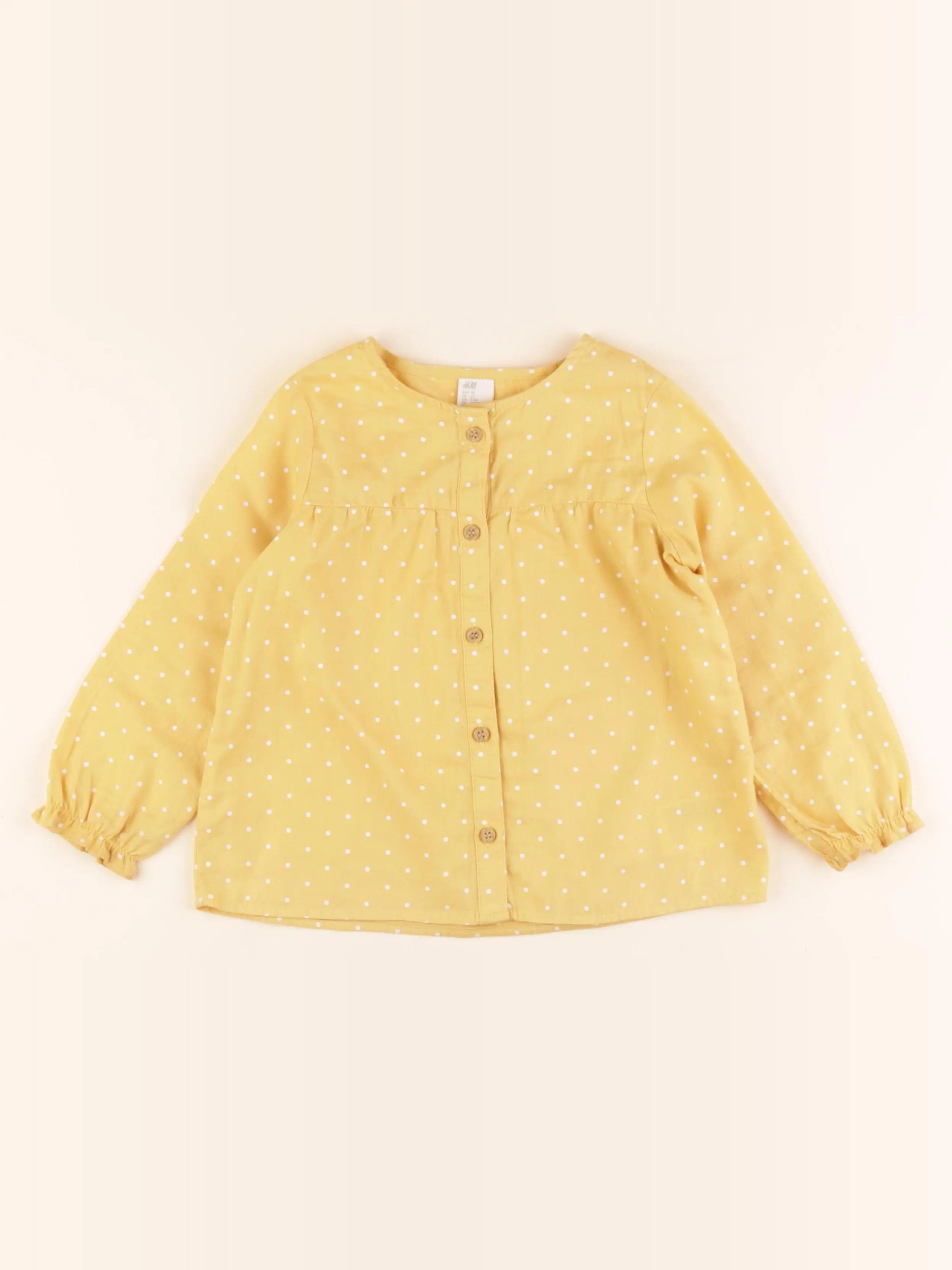 H&M - blouse jaune - 2/3 ans