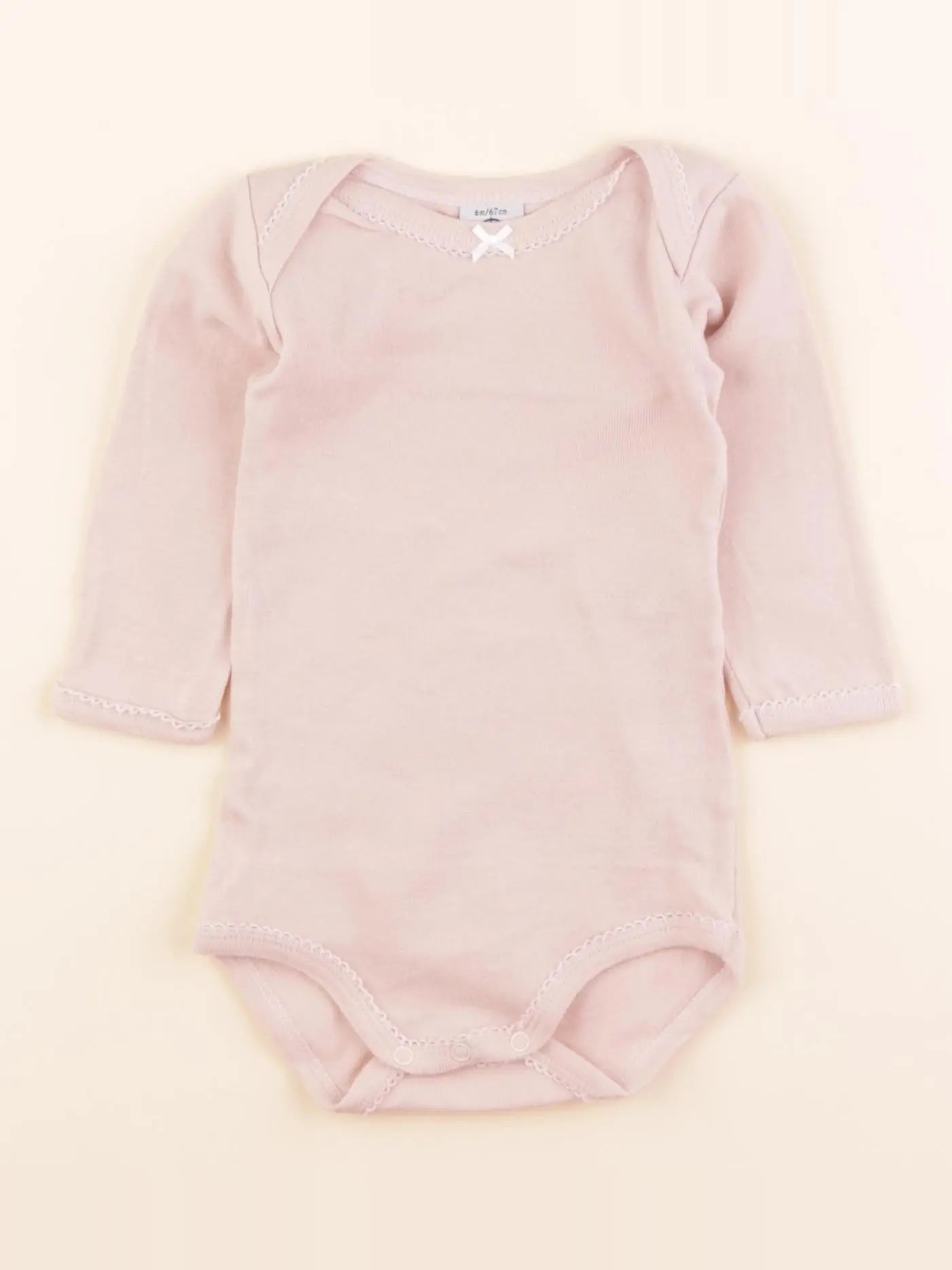 Petit Bateau - body rose - 6 mois