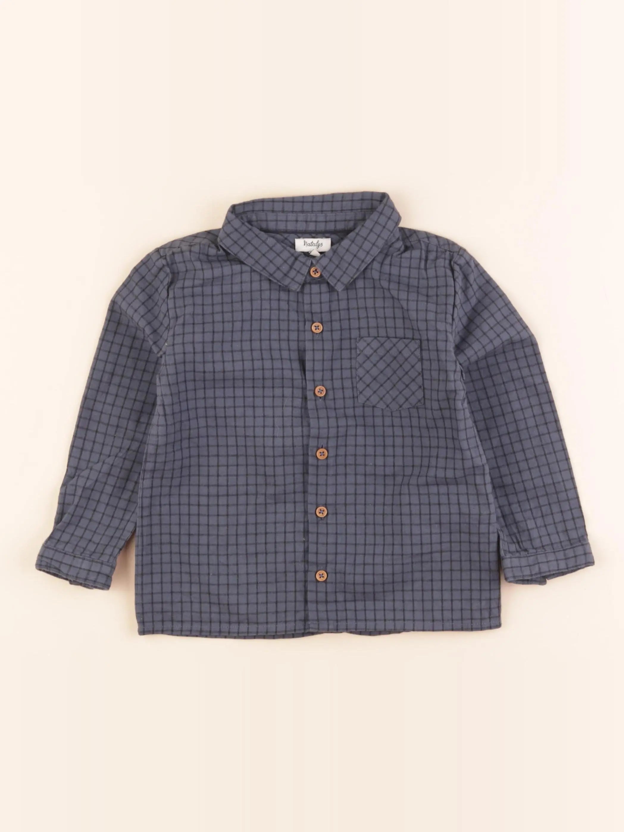 Natalys - chemise bleu - 36 mois