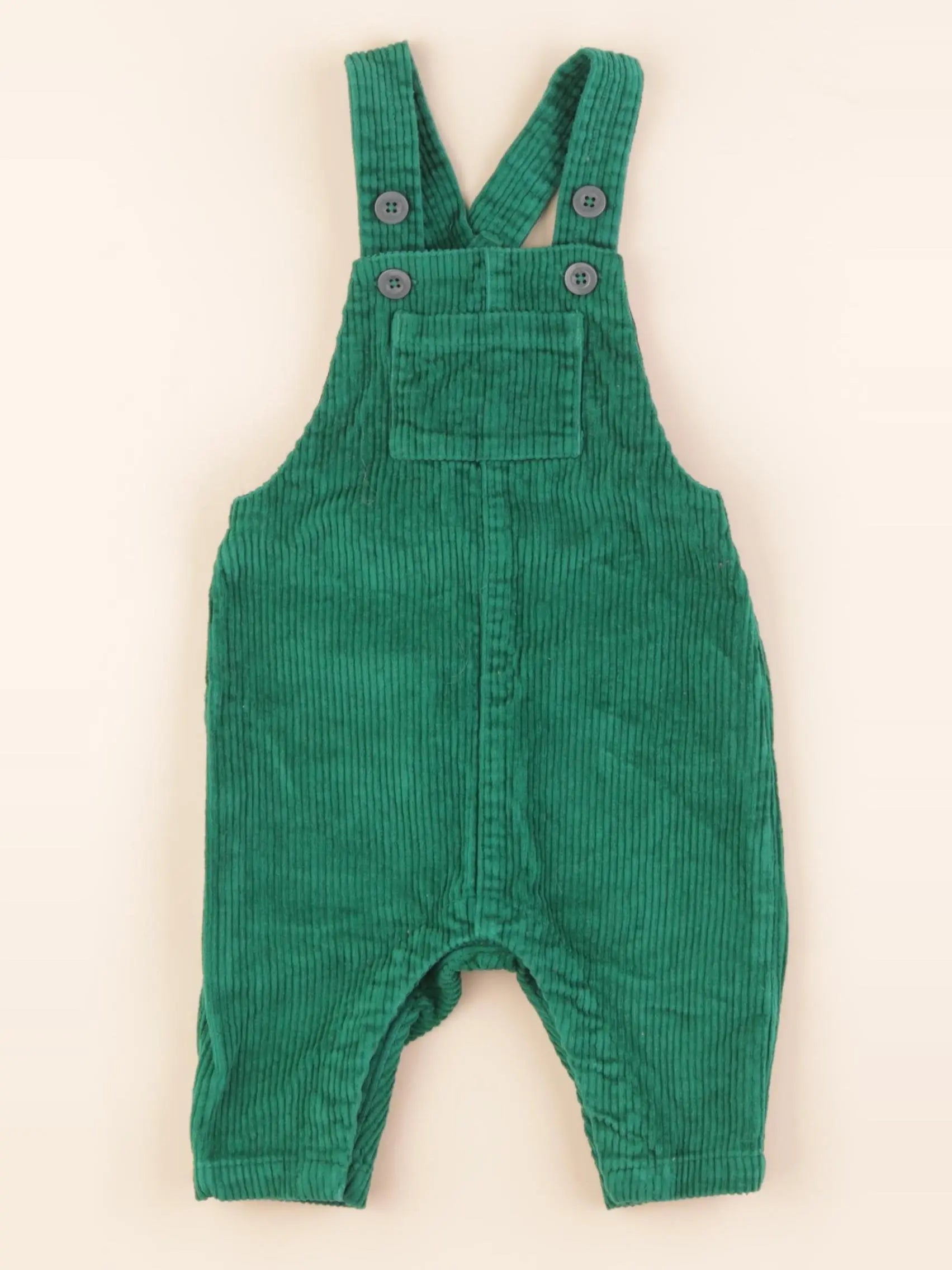 Petit Bateau - salopette vert - 6 mois