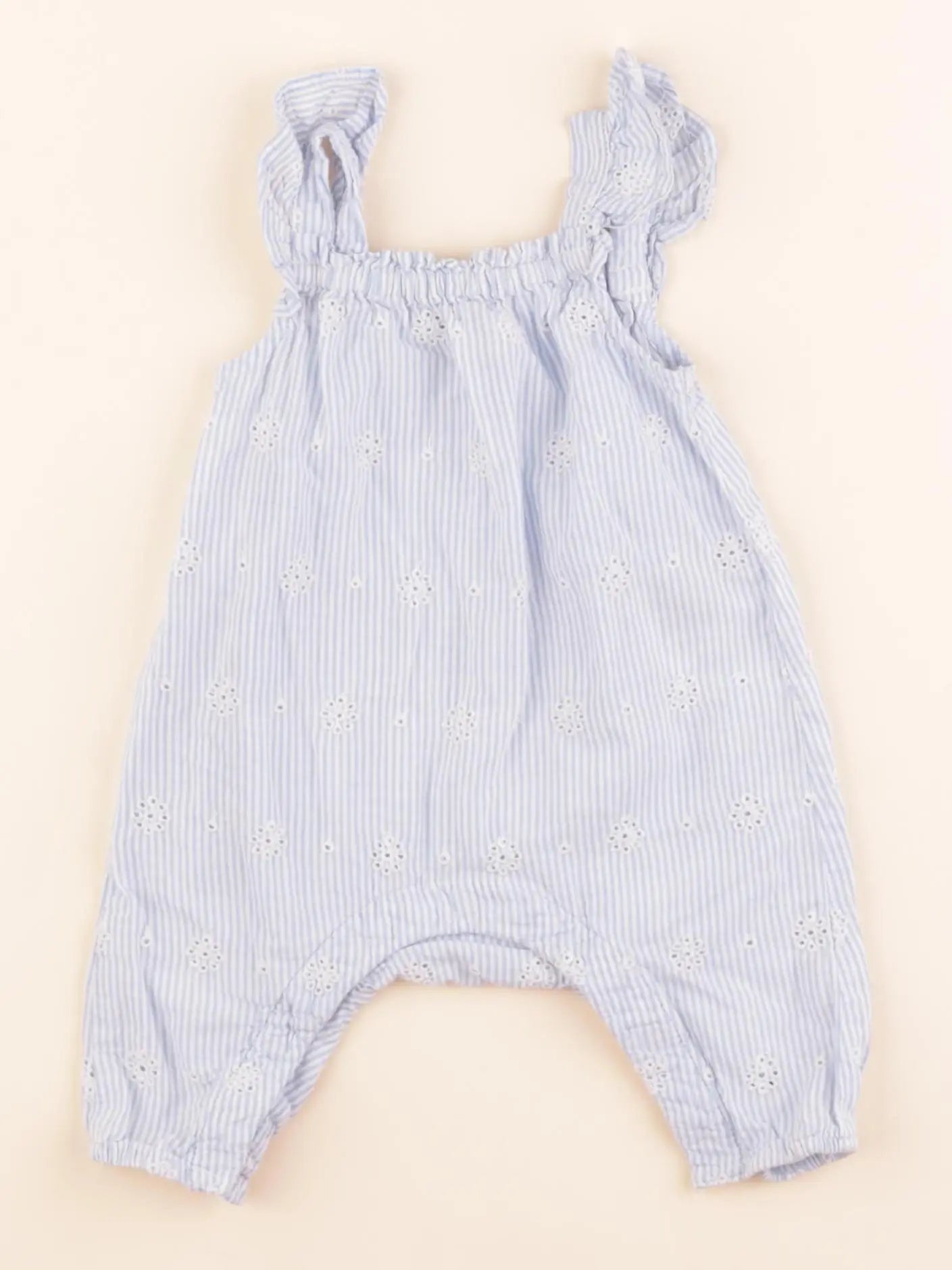 H&M - combinaison bleu - 1/2 mois
