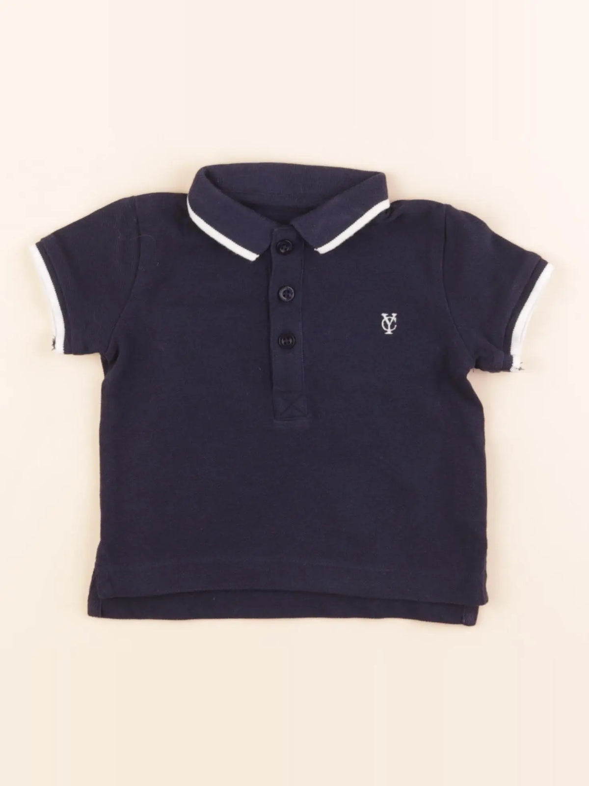 Cyrillus - polo bleu - 6 mois