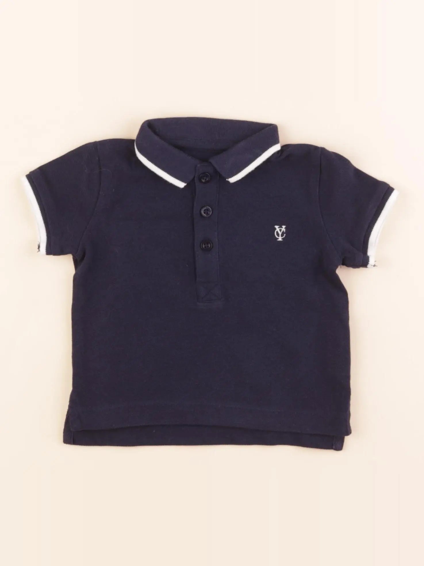 Cyrillus - polo bleu - 6 mois