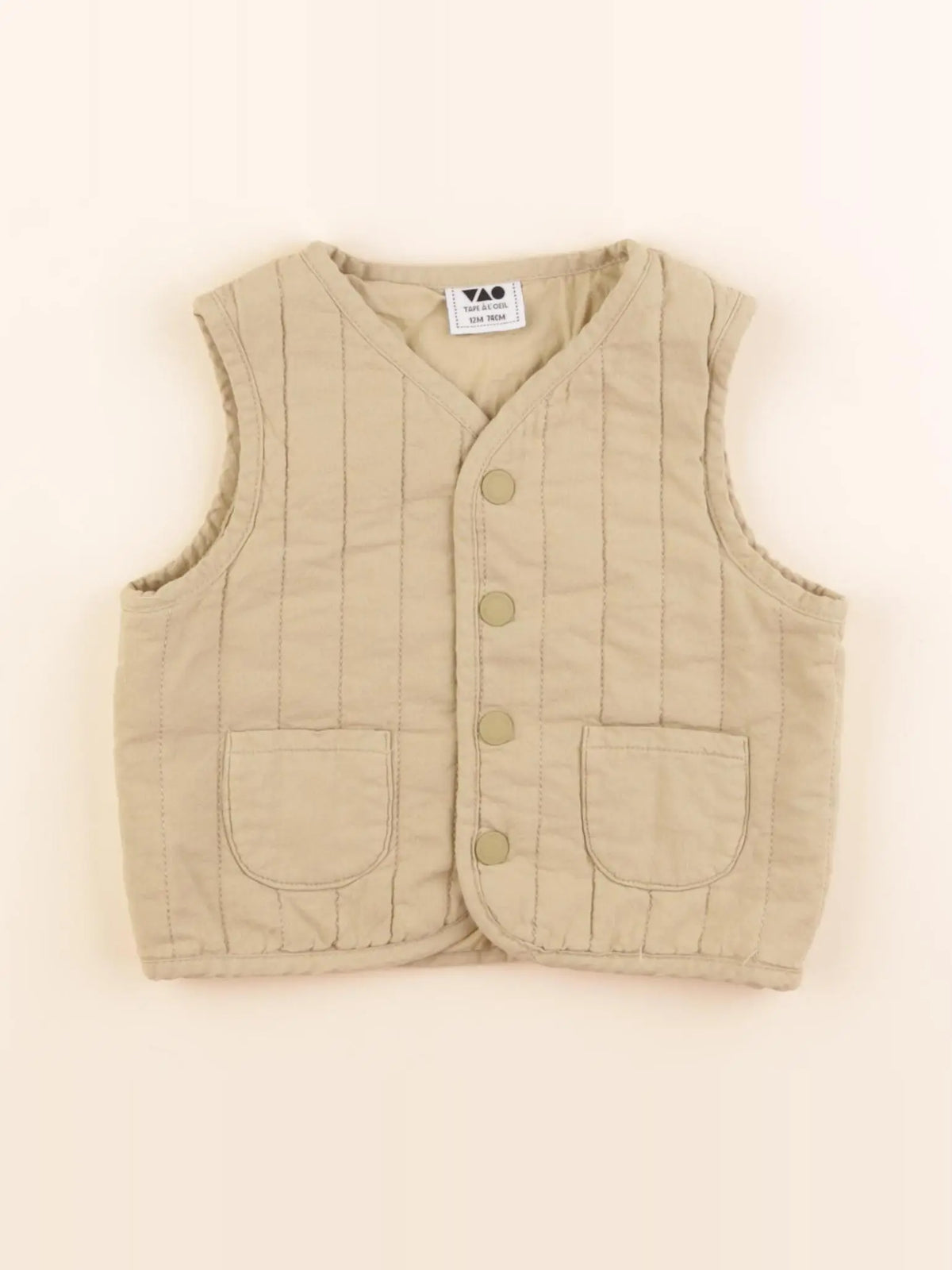 Tape à l'oeil - gilet vert - 12 mois