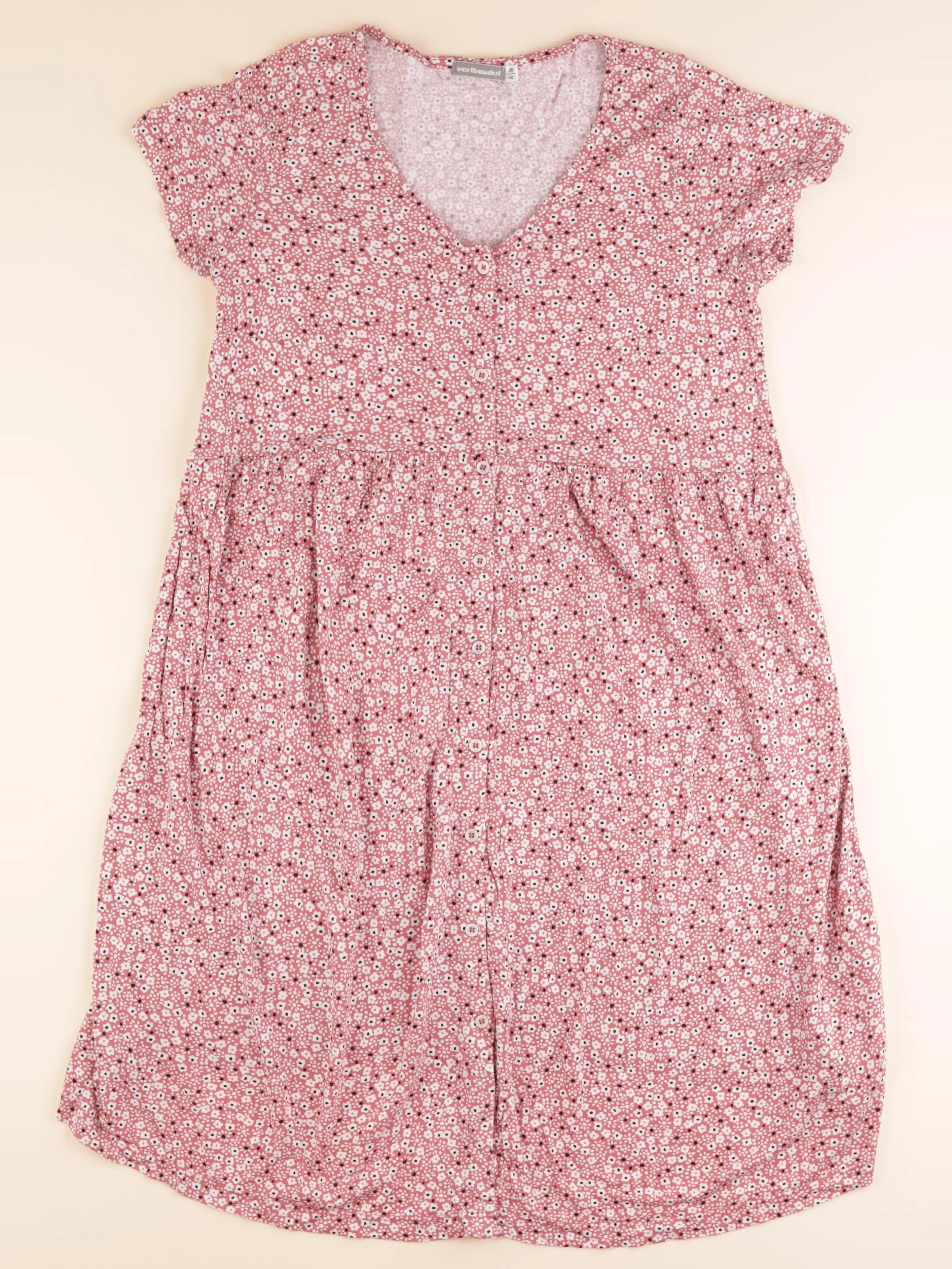 Vertbaudet - robe grossesse, allaitement rose - 38 à 40