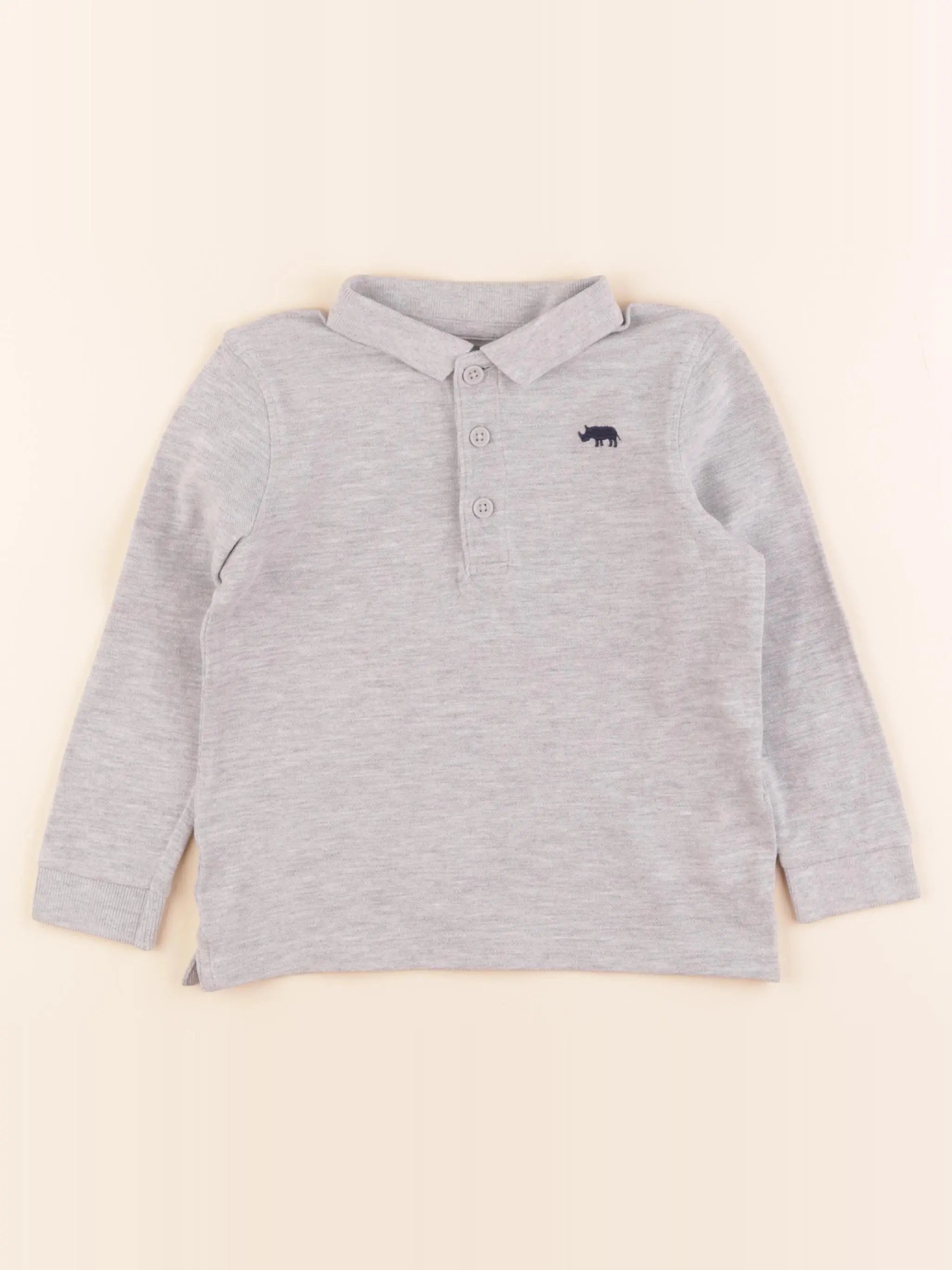 Marks & Spencer - polo gris - 2/3 ans