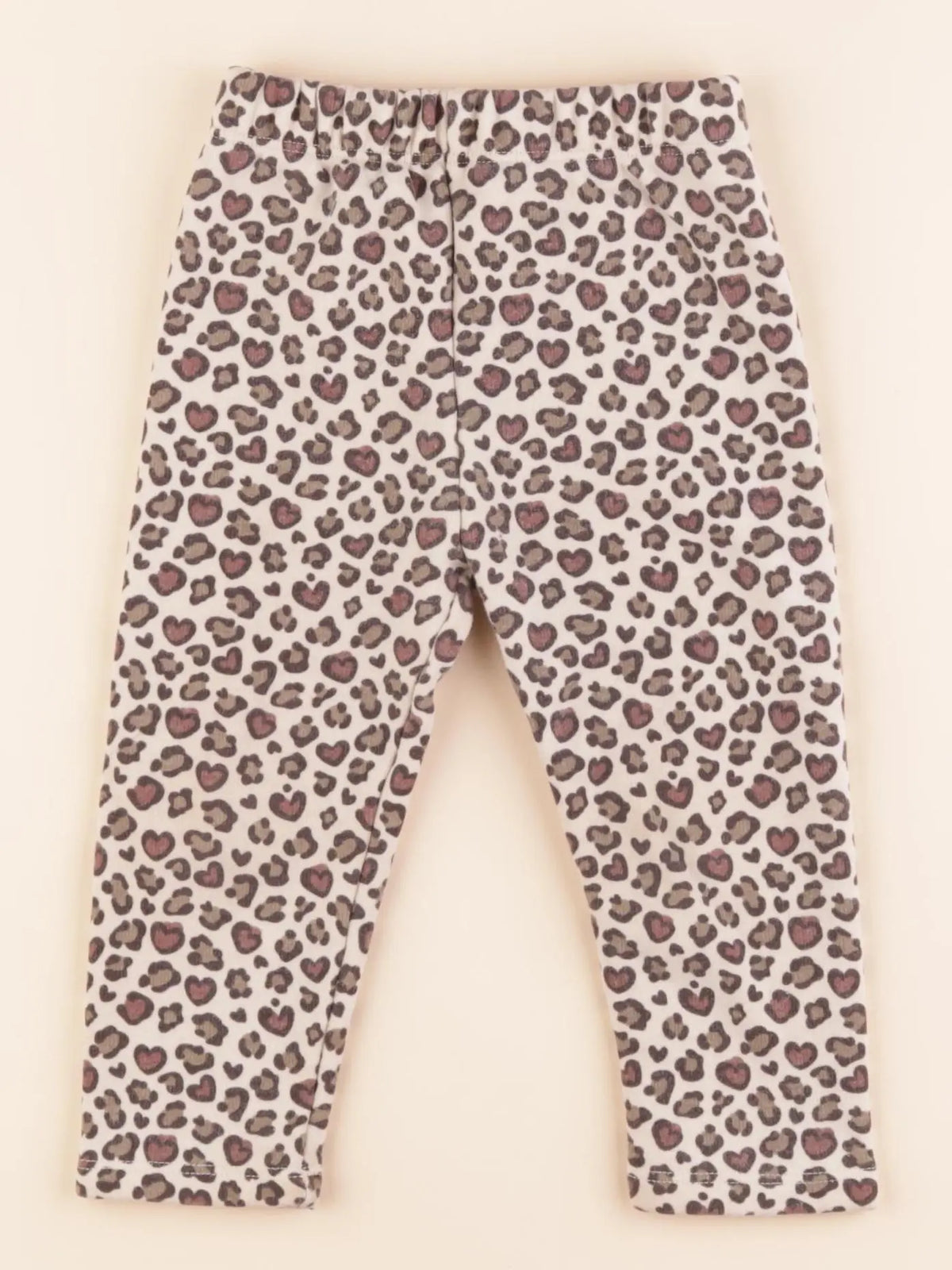 Vertbaudet - legging doublé beige, marron - 2 ans