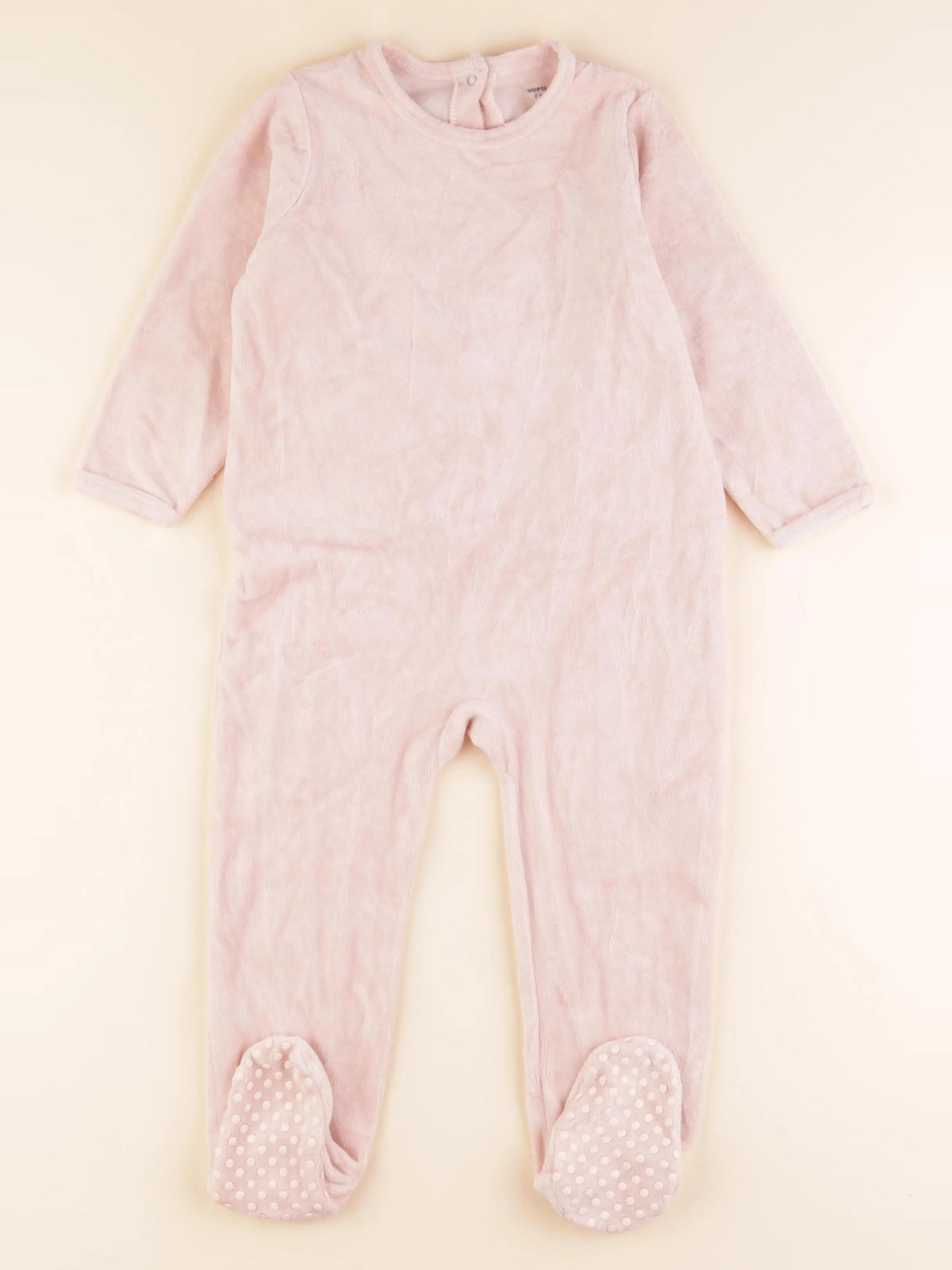 Vertbaudet - pyjama velours rose - 3 ans