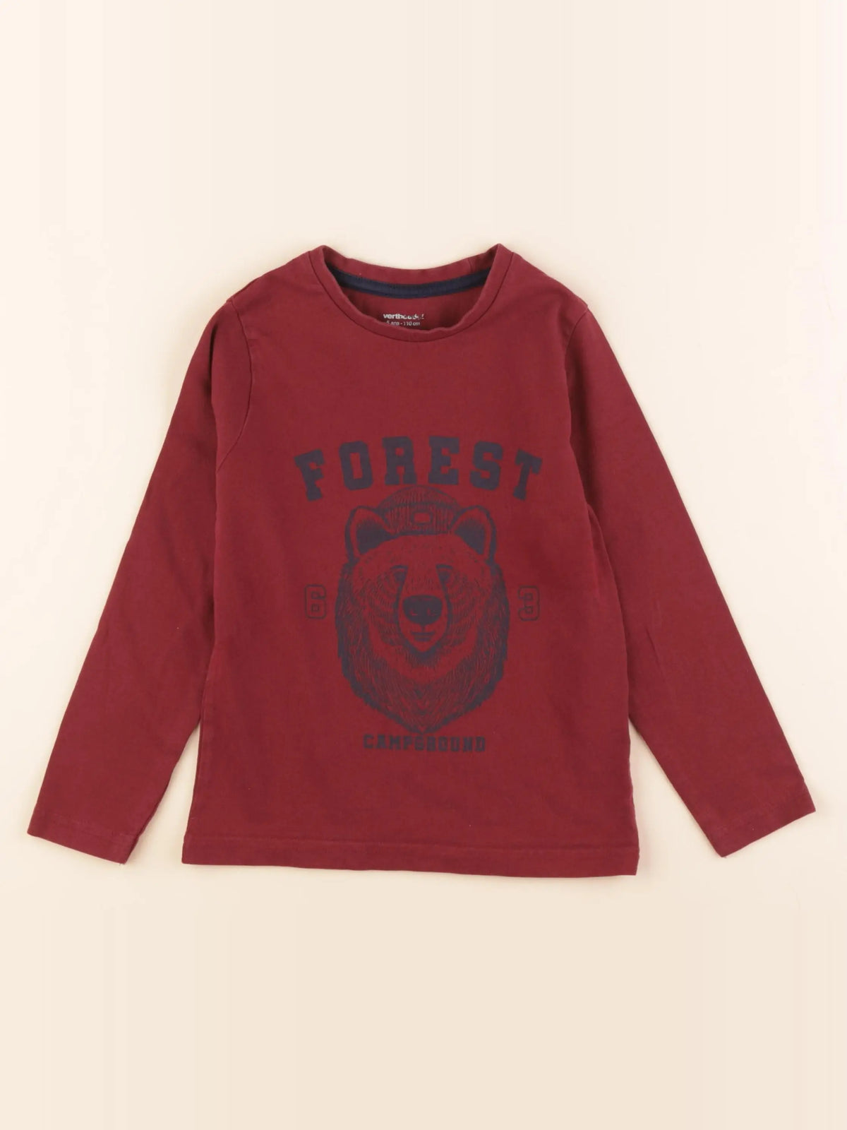 Vertbaudet - tee-shirt rouge - 5 ans