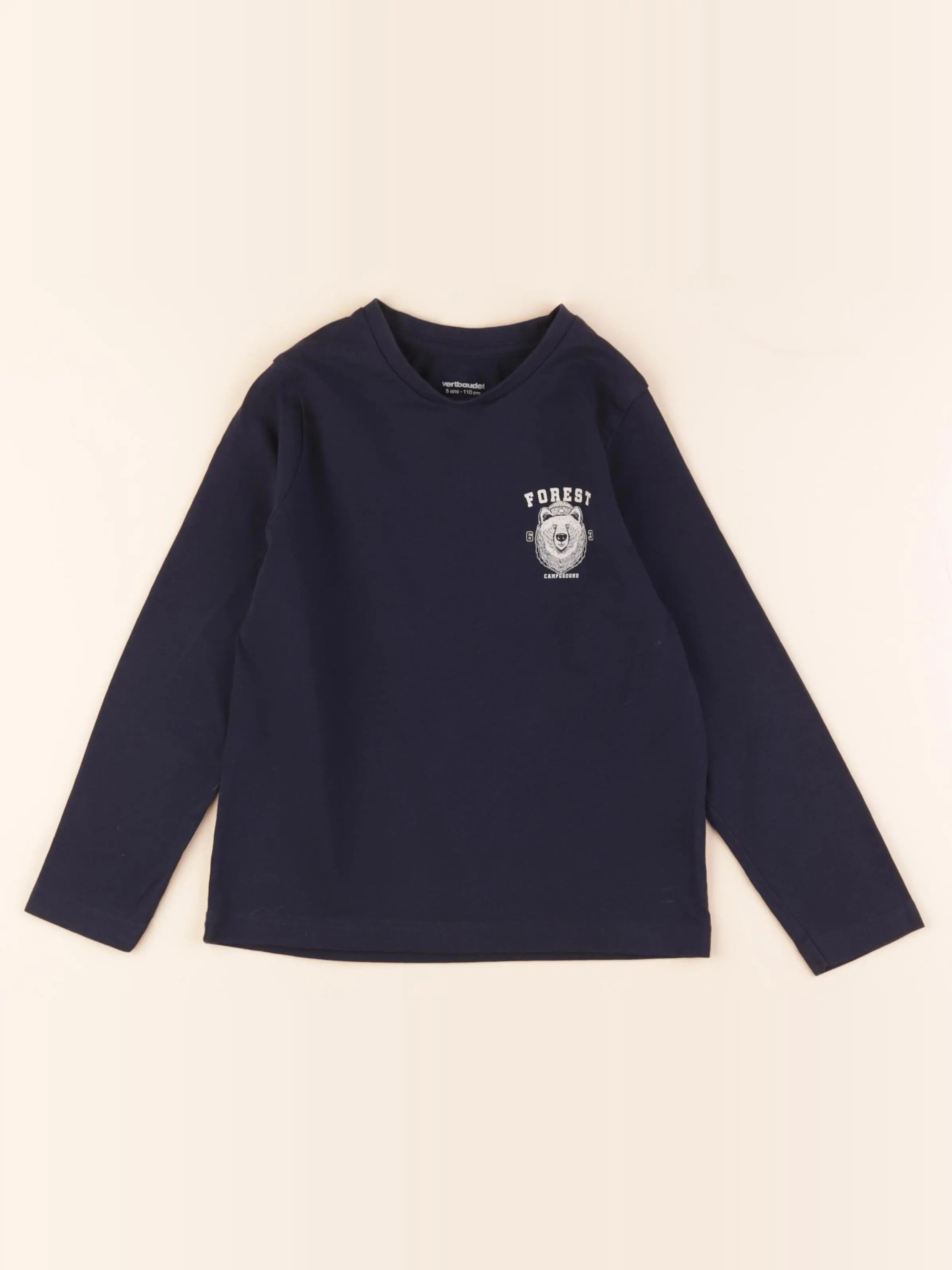 Vertbaudet - tee-shirt bleu - 5 ans