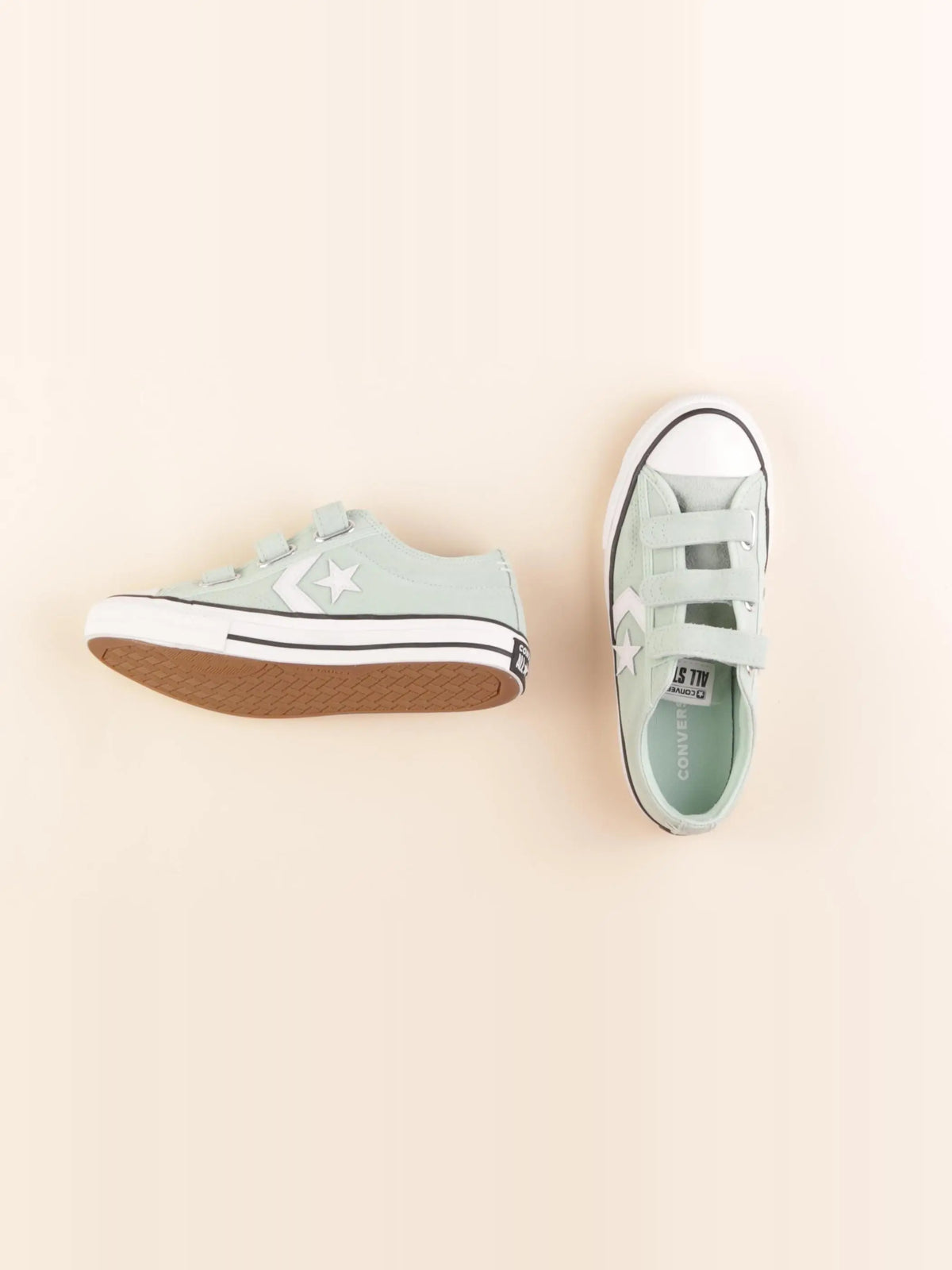 Converse - tennis à scratch/ lacets vert - pointure 35