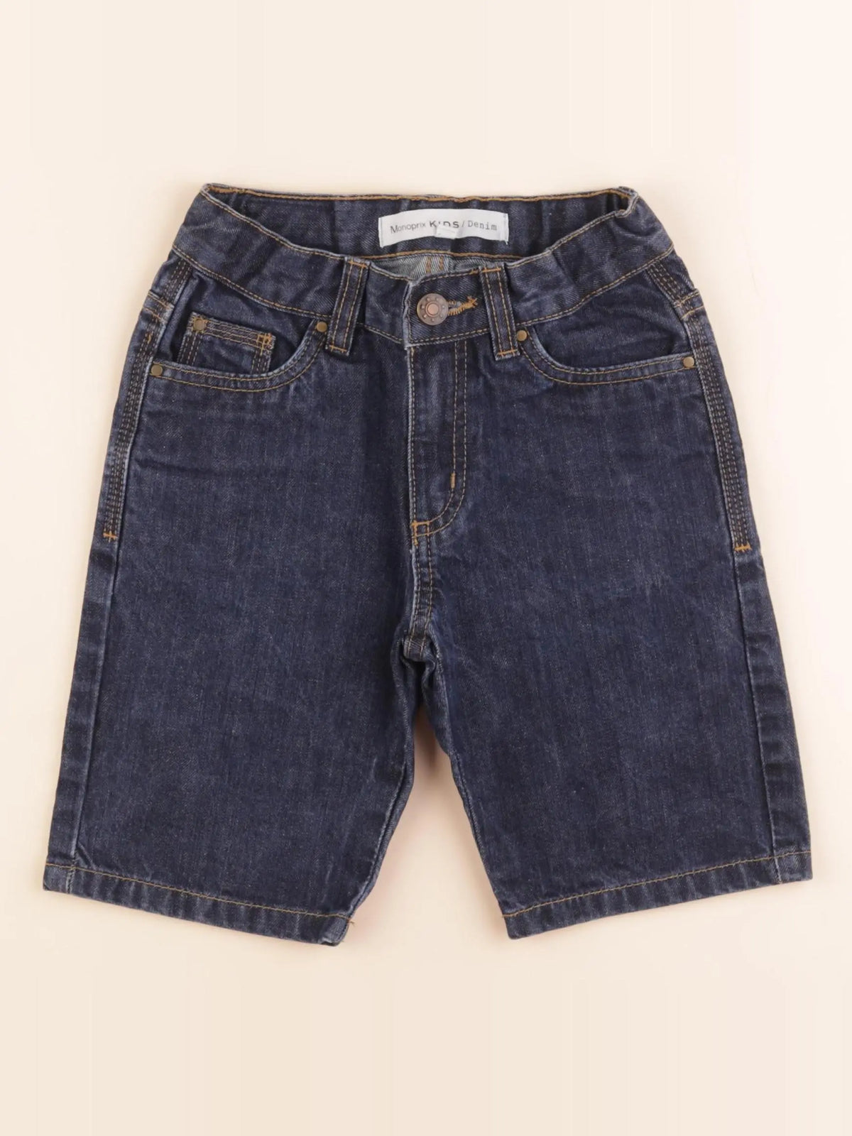 Monoprix - short bleu - 8 ans