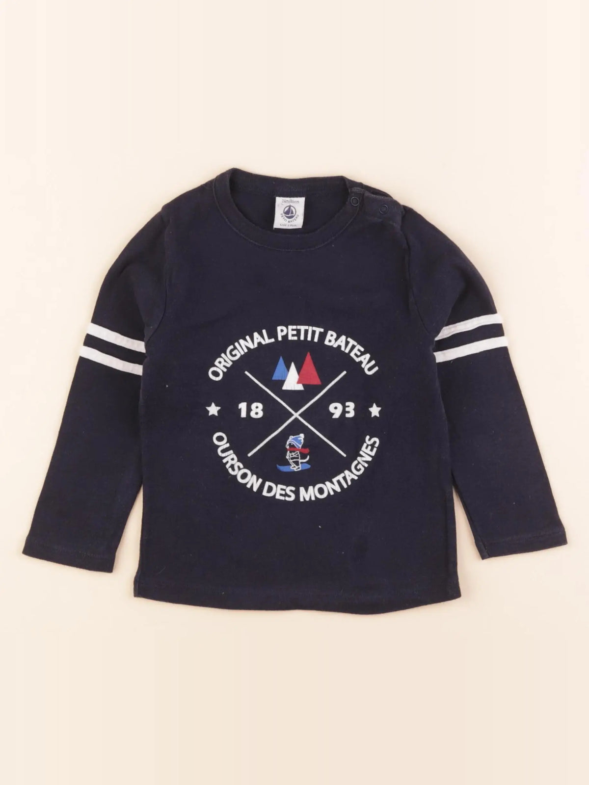 Petit Bateau - tee-shirt bleu - 24 mois